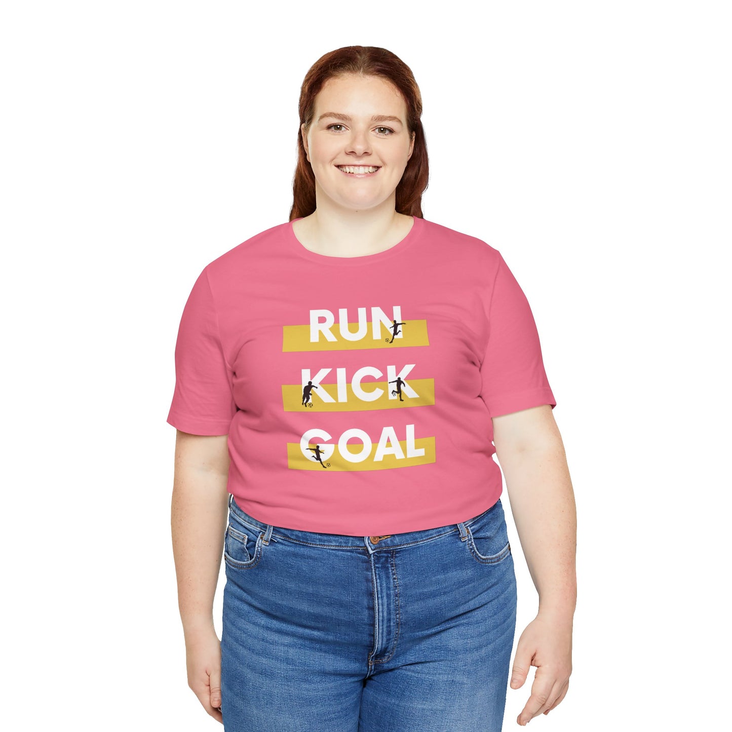 Soccer\ Run Kick Goal Unisex Jersey Short Sleeve Tee