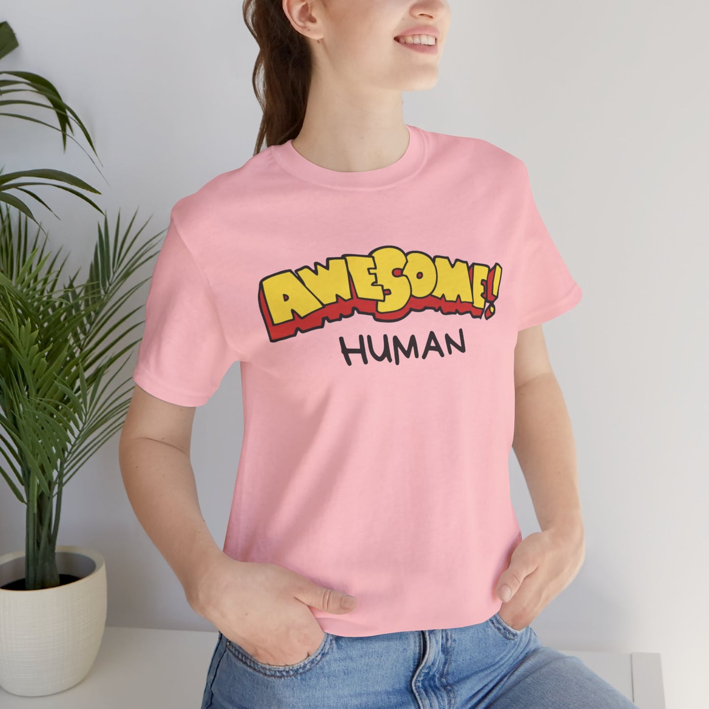 Awesome Human Unisex Jersey Short Sleeve Tee