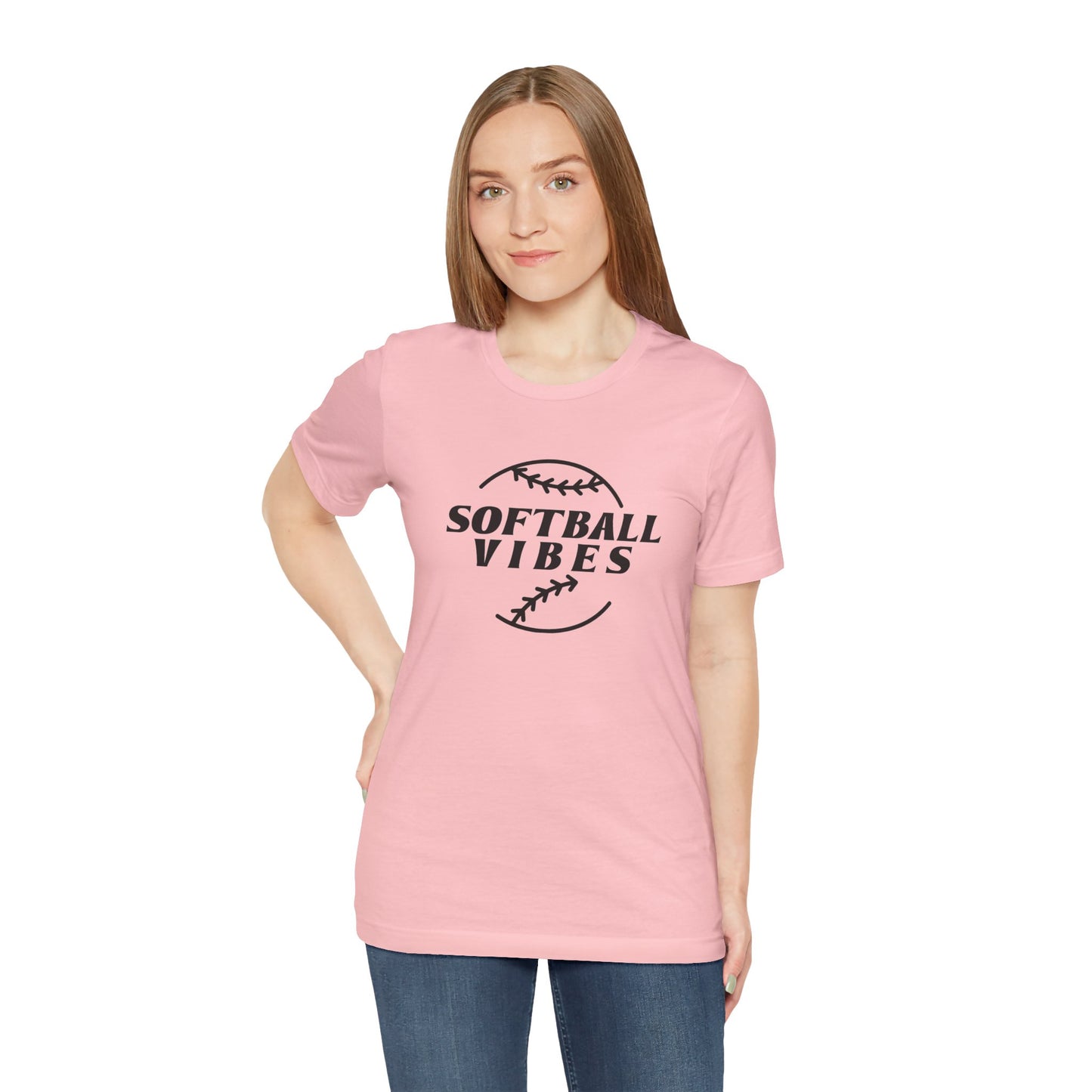 Softball Vibes Unisex Jersey Short Sleeve Tee