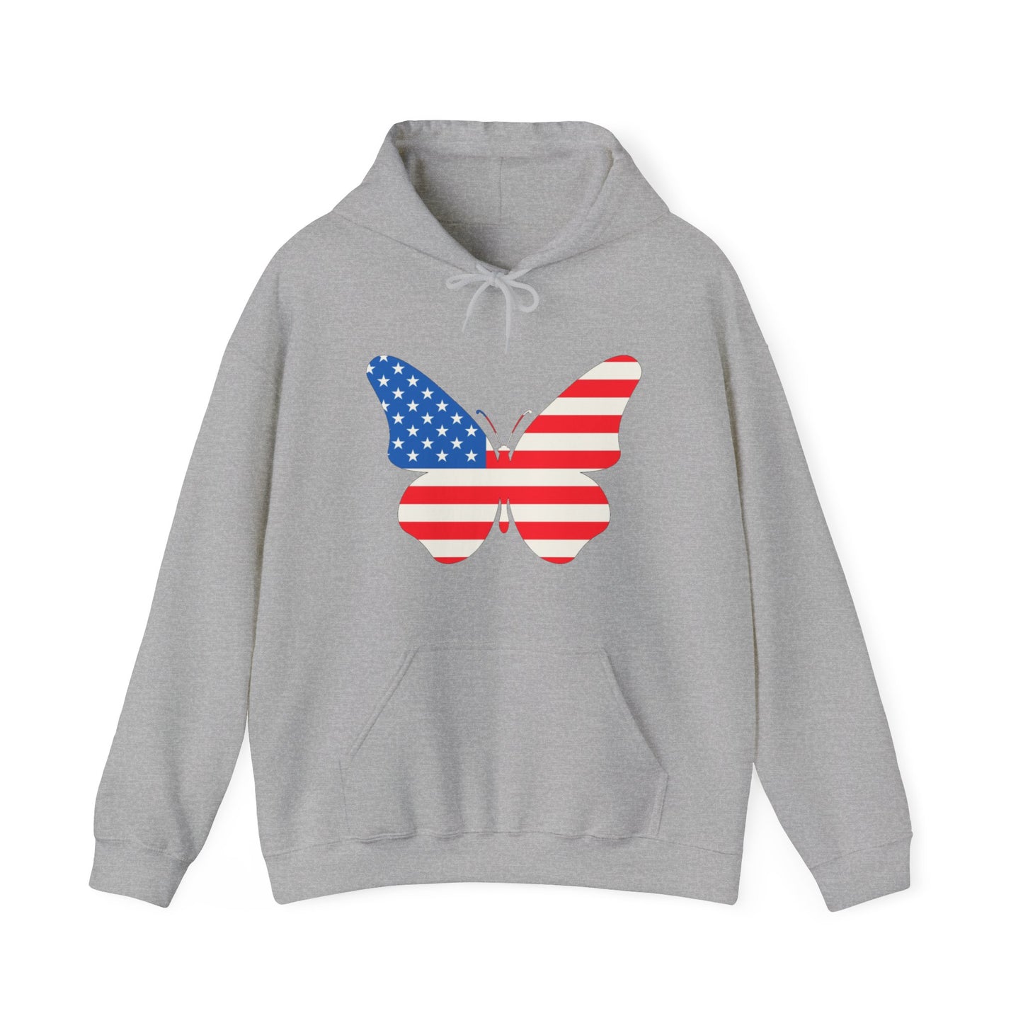 Butterfly Fourth Flag Unisex Heavy Blend™ Hooded Sweatshirt