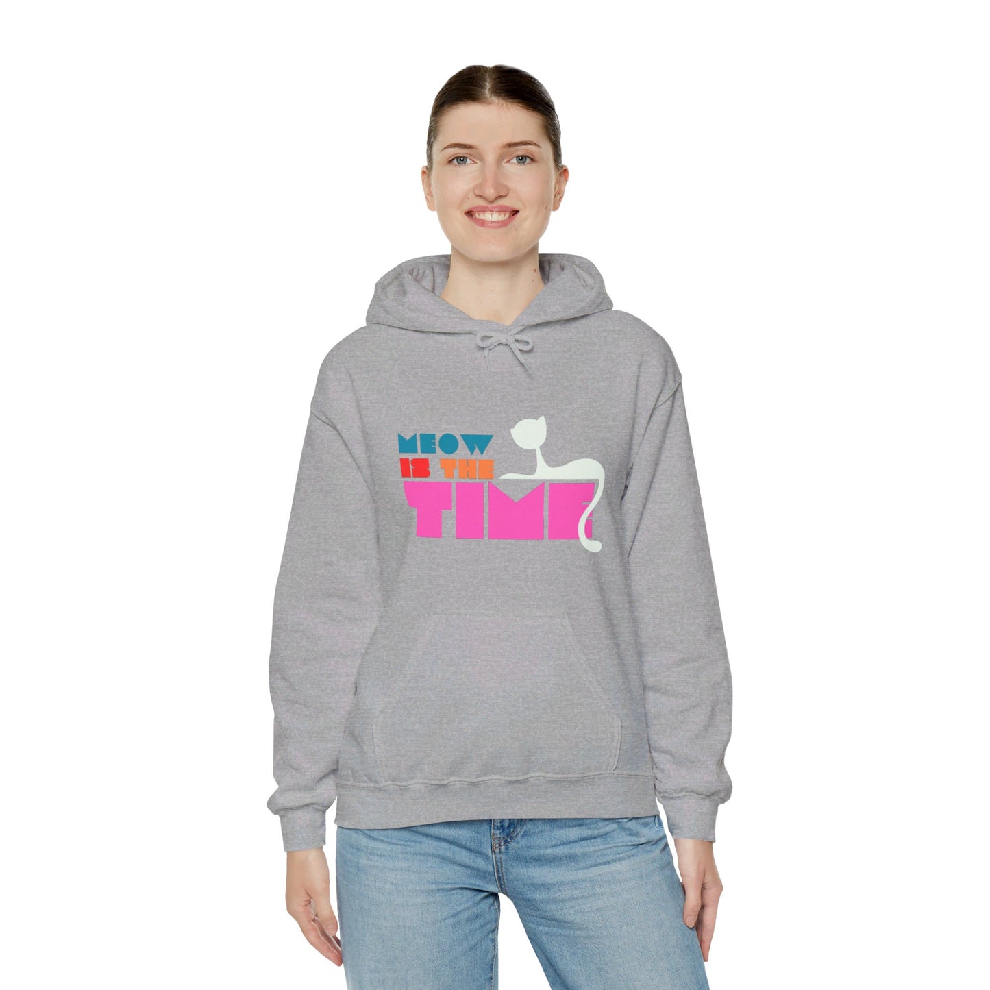 Meow Is The Time Unisex Heavy Blend™ Hooded Sweatshirt