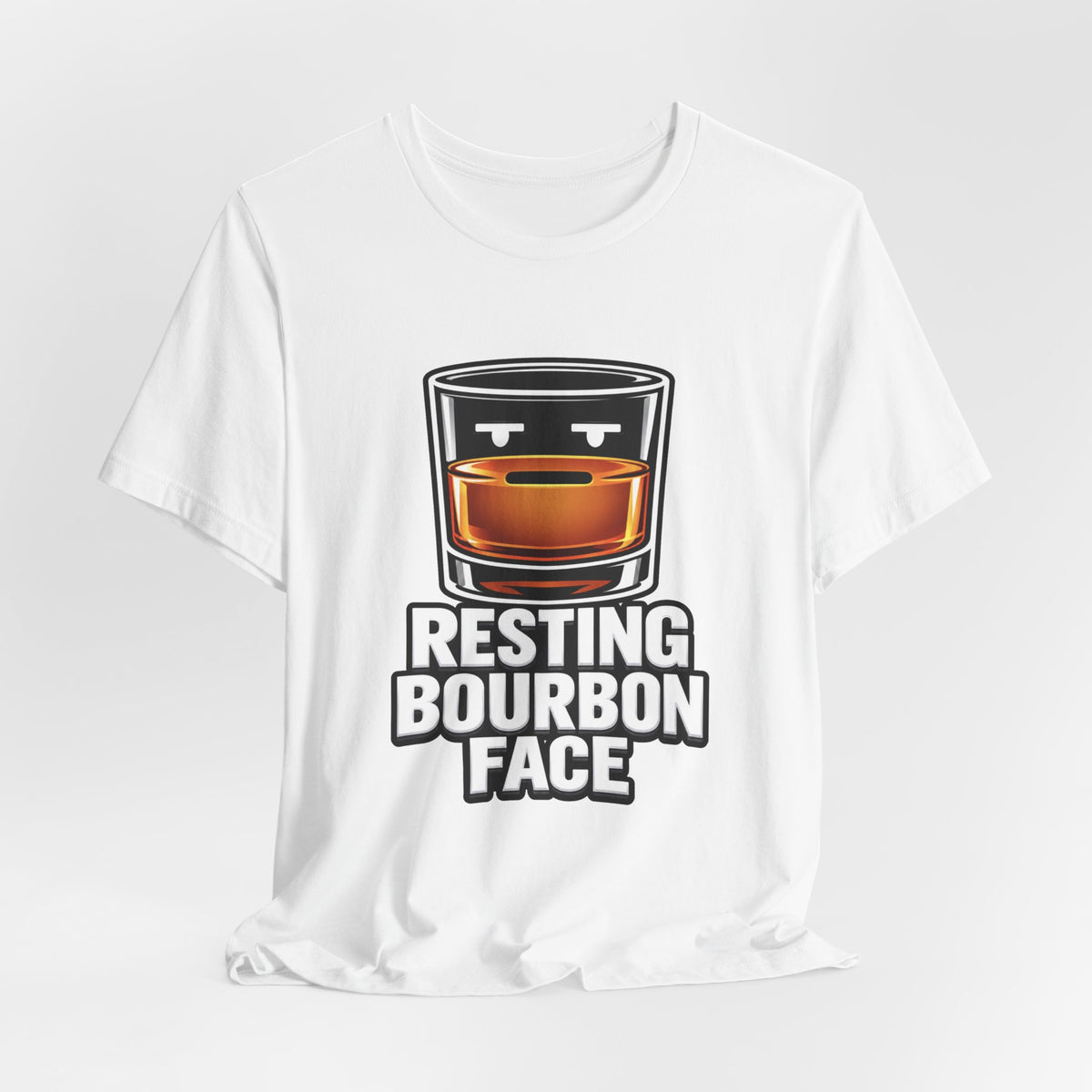 Resting Bourbon Face Unisex Jersey Short Sleeve Tee