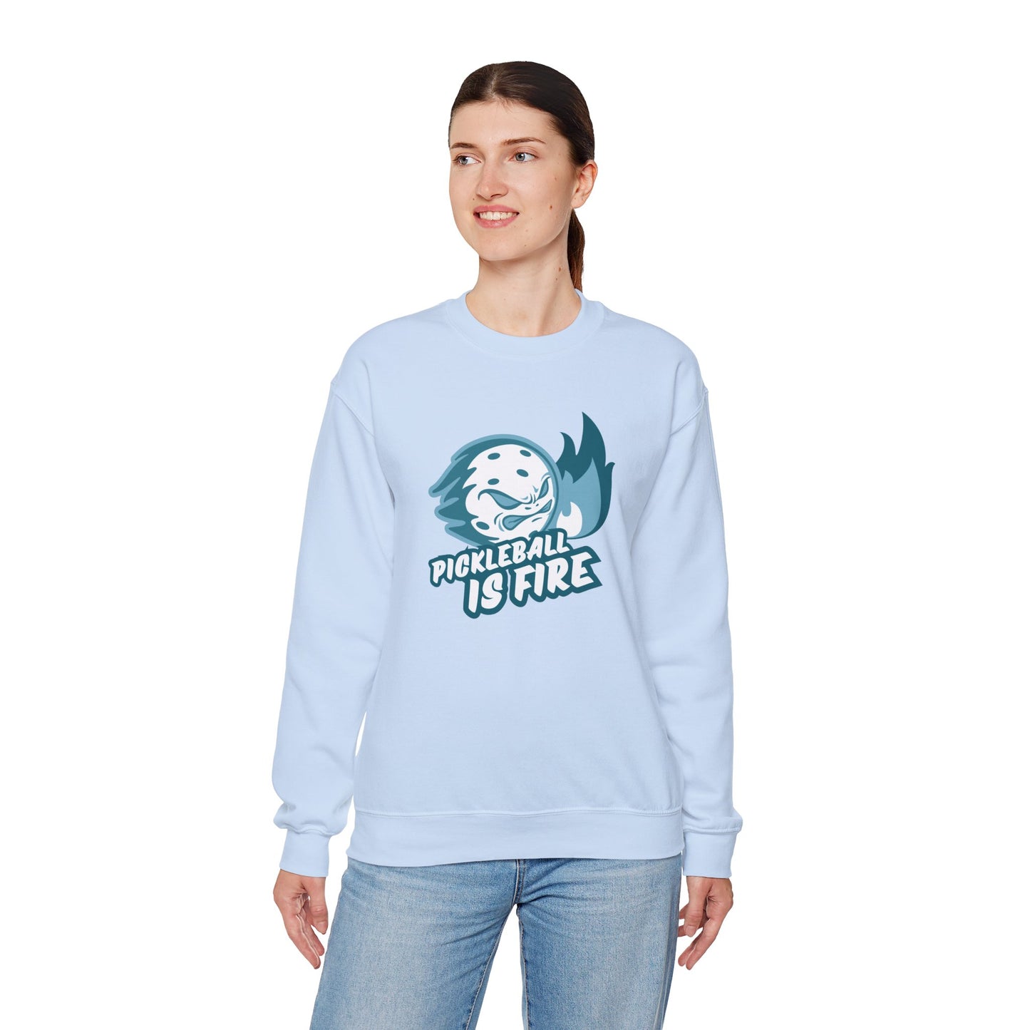 Pickleball is Fire Unisex Heavy Blend™ Crewneck Sweatshirt