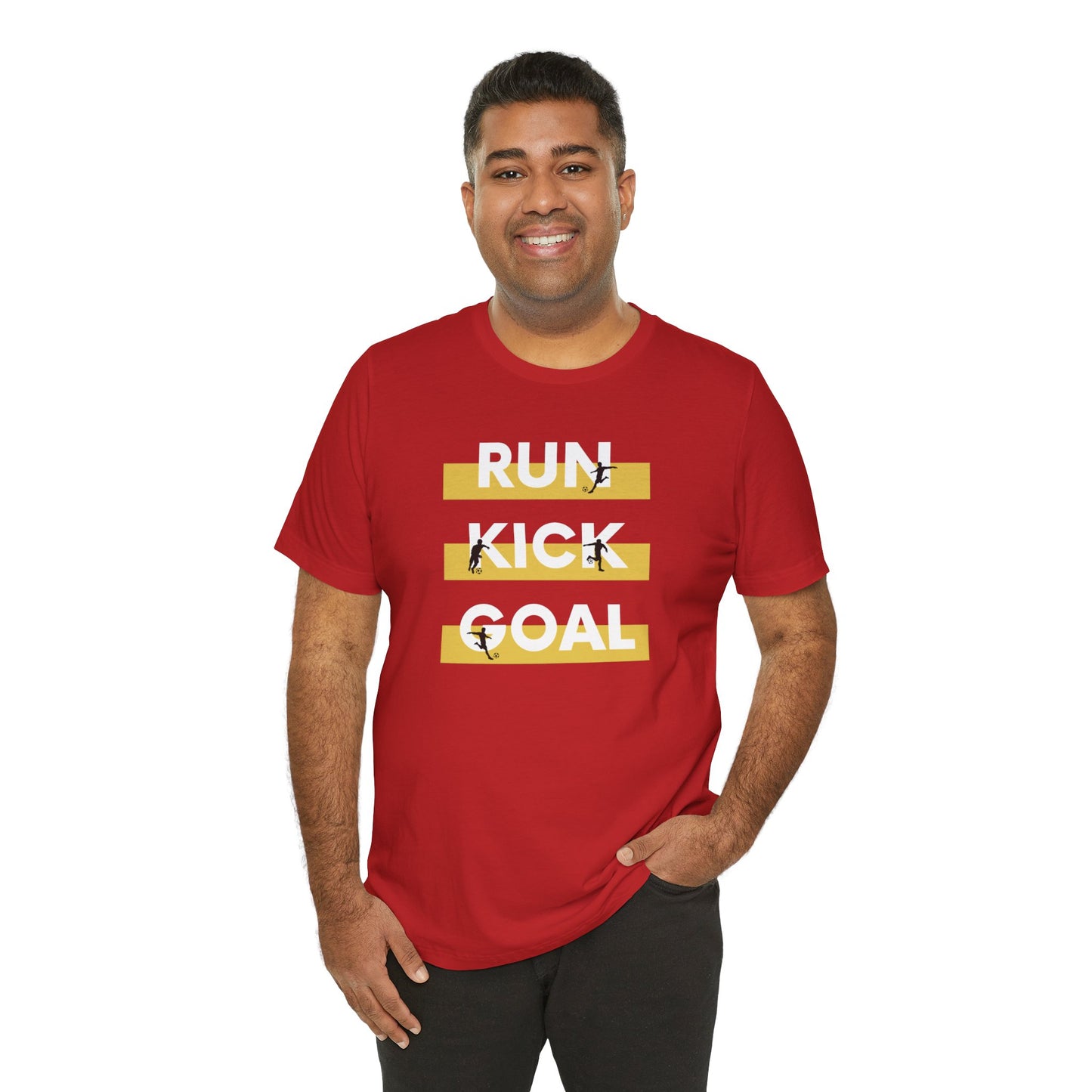 Soccer\ Run Kick Goal Unisex Jersey Short Sleeve Tee