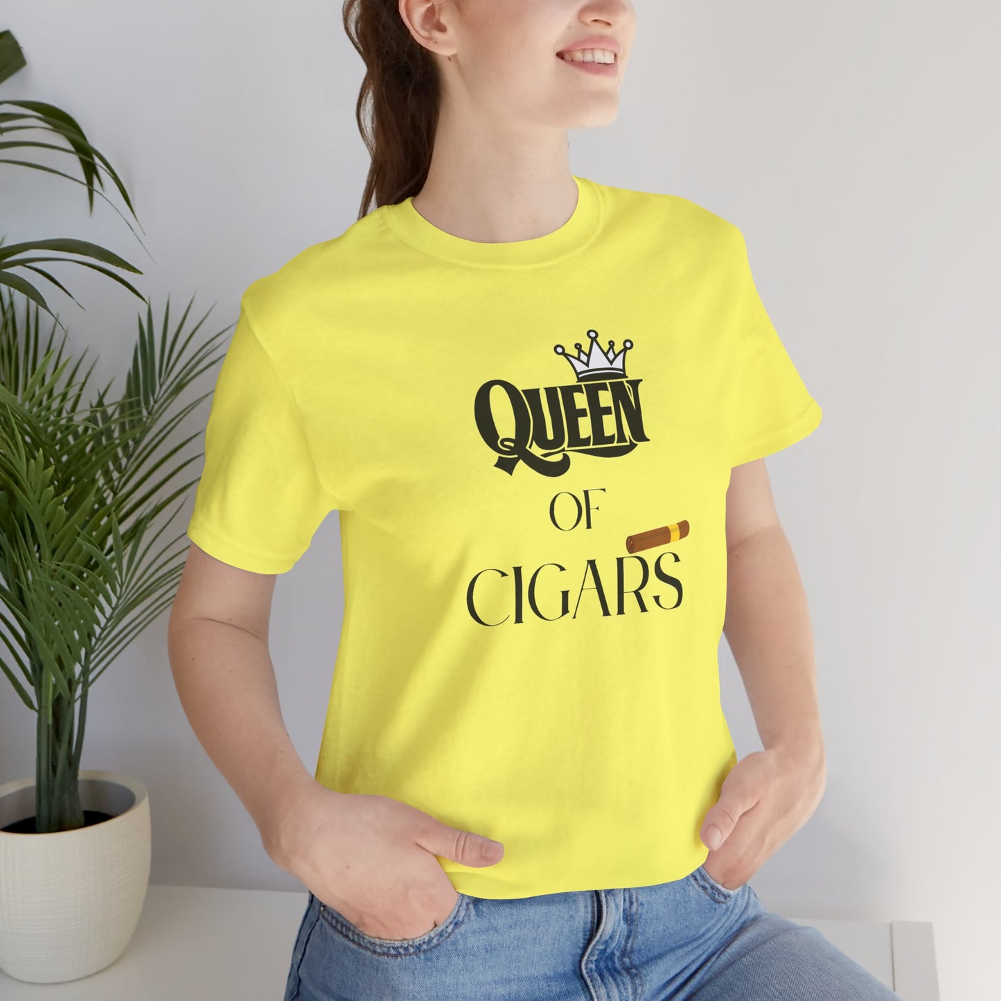 Cigars/ Queen of Cigars Unisex Jersey Short Sleeve Tee