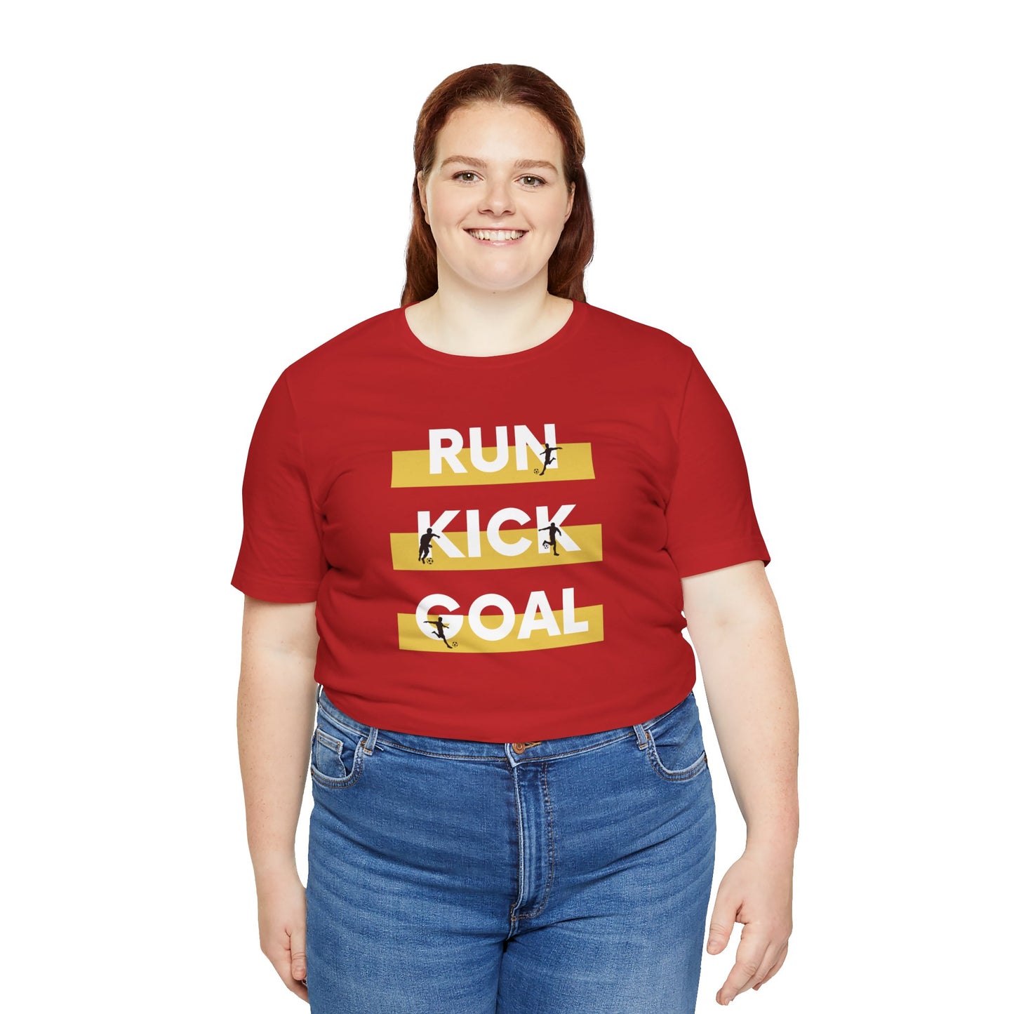 Soccer\ Run Kick Goal Unisex Jersey Short Sleeve Tee