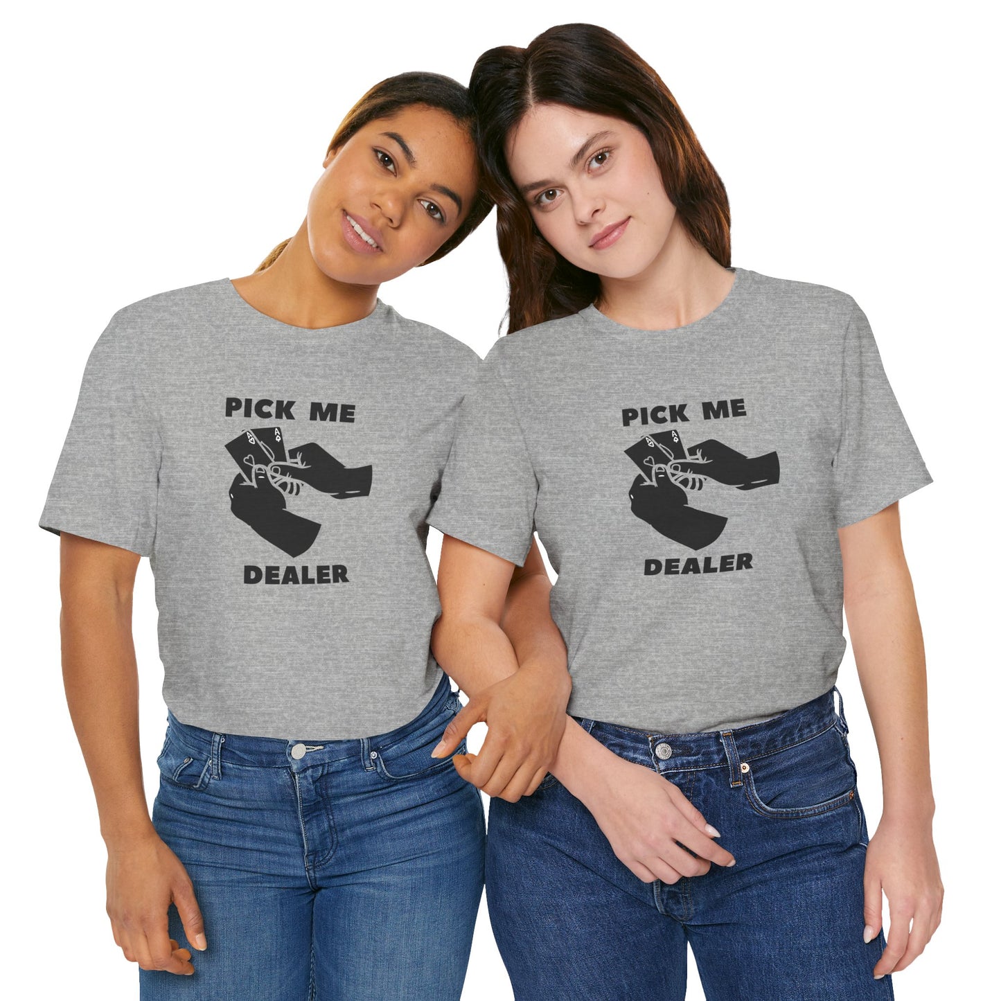 Poker/ Pick Me Dealer Unisex Jersey Short Sleeve Tee