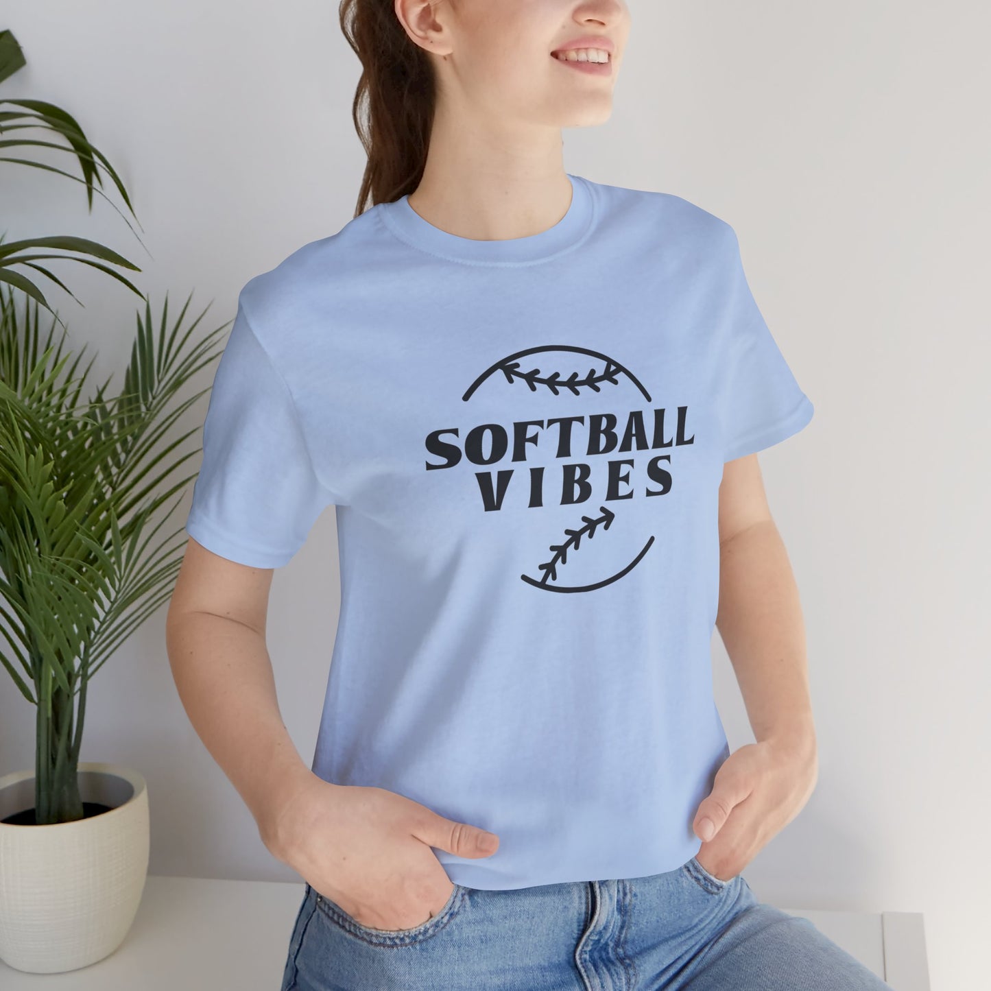 Softball Vibes Unisex Jersey Short Sleeve Tee