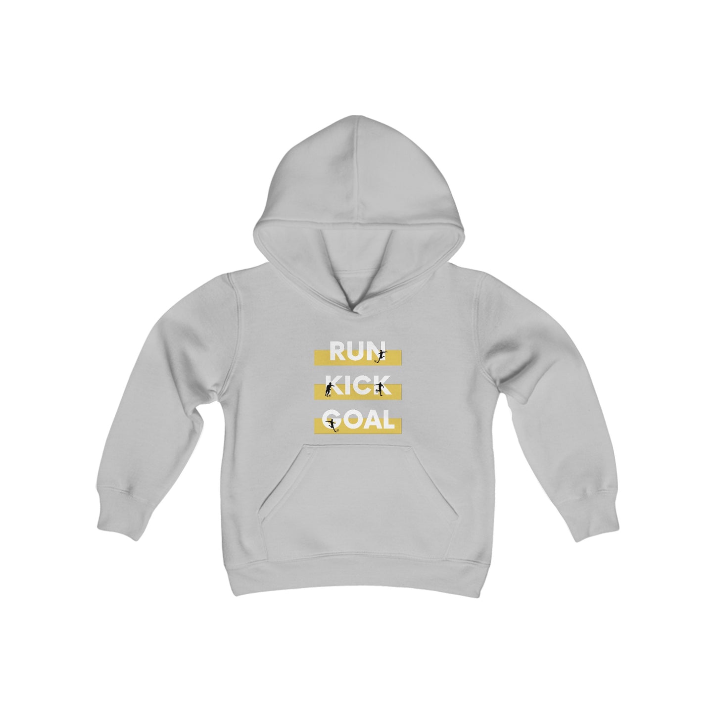 Kids Run Kick Goal Heavy Blend Hooded Sweatshirt