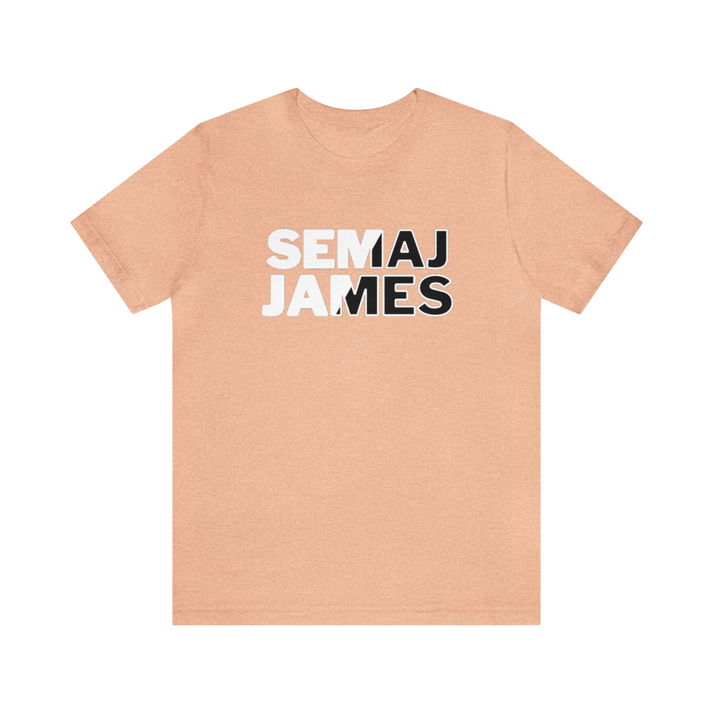 Semaj James Black & White Unisex Jersey Short Sleeve Tee