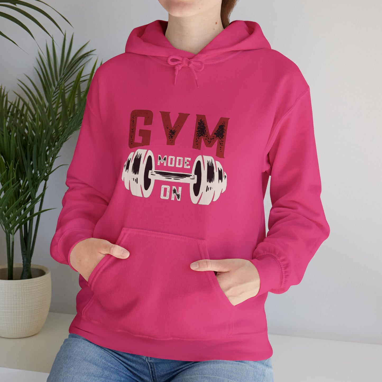 Gym Mode On Unisex Heavy Blend™ Hooded Sweatshirt