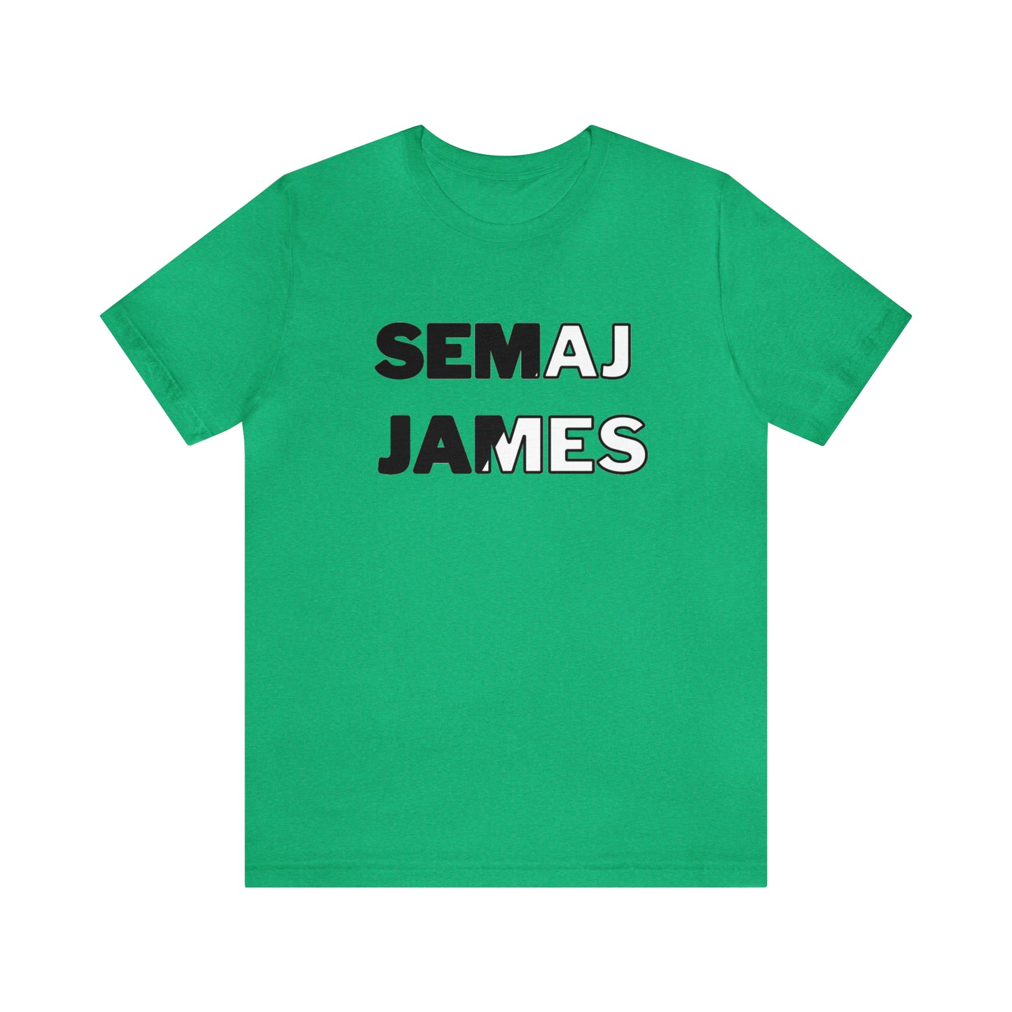 Semaj James Black & White Unisex Jersey Short Sleeve Tee