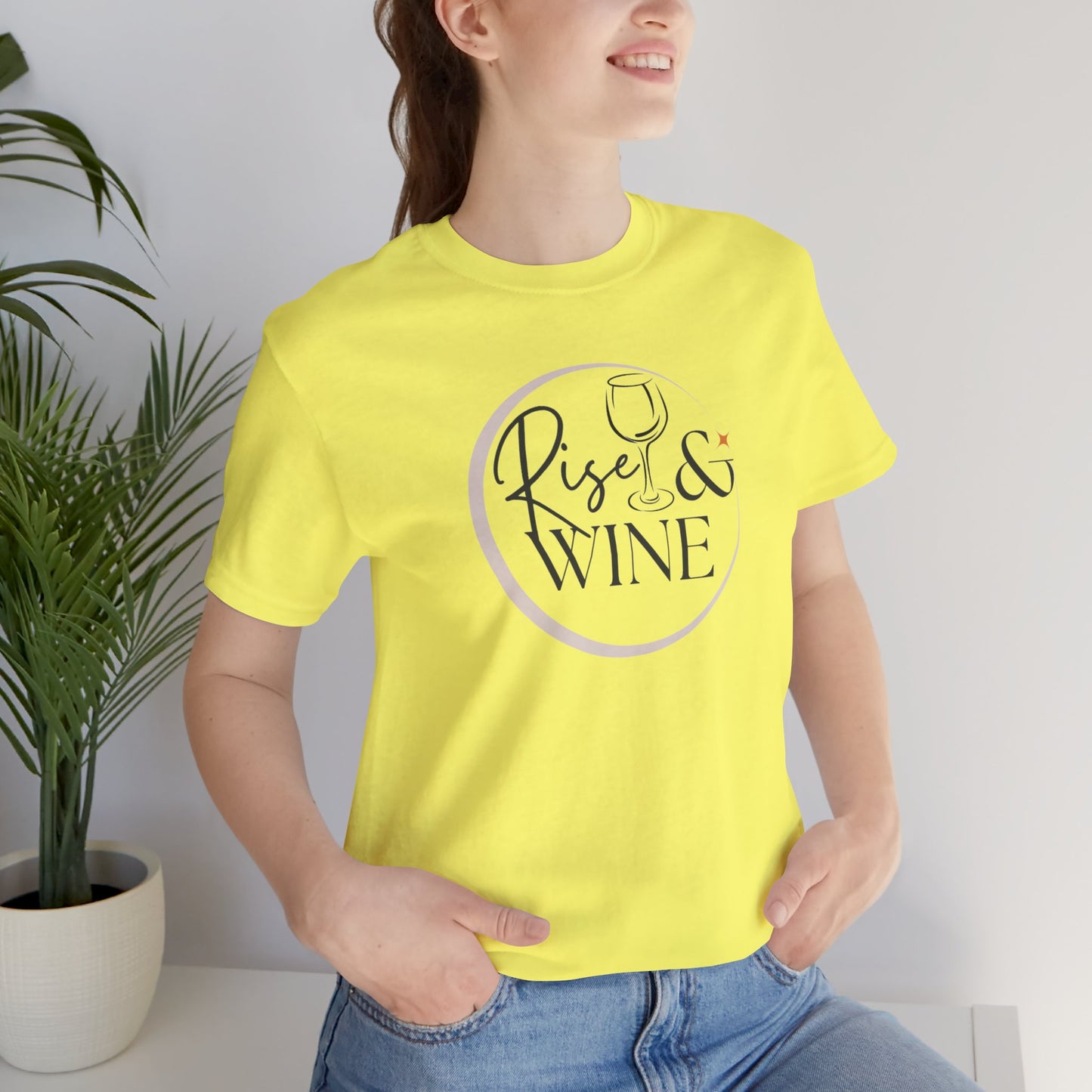 Rise And Wine Unisex Jersey Short Sleeve Tee