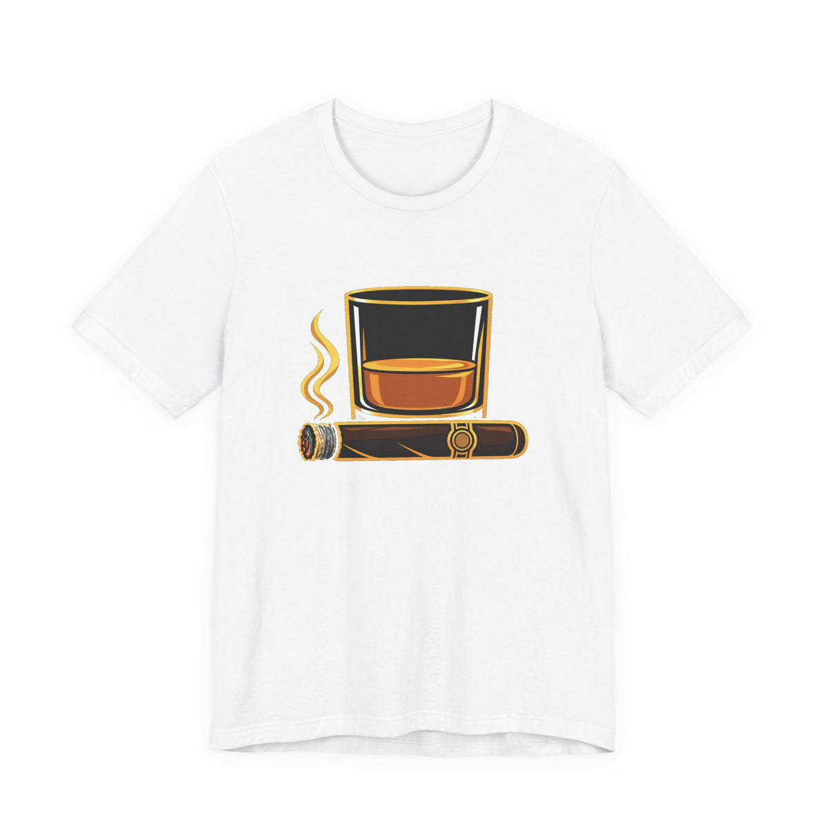 Cigar and Bourbon Unisex Jersey Short Sleeve Tee