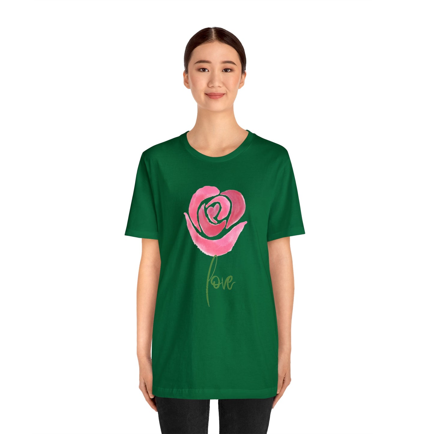 Flower Love Unisex Jersey Short Sleeve Tee