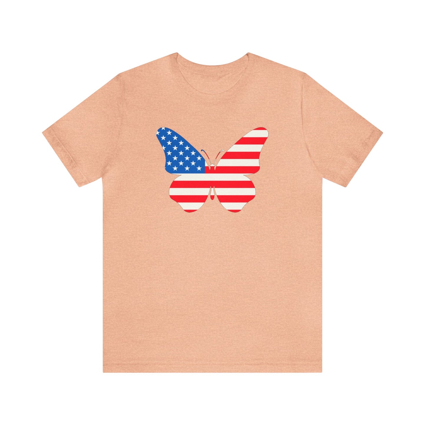 Butterfly Fourth Flag Unisex Jersey Short Sleeve Tee