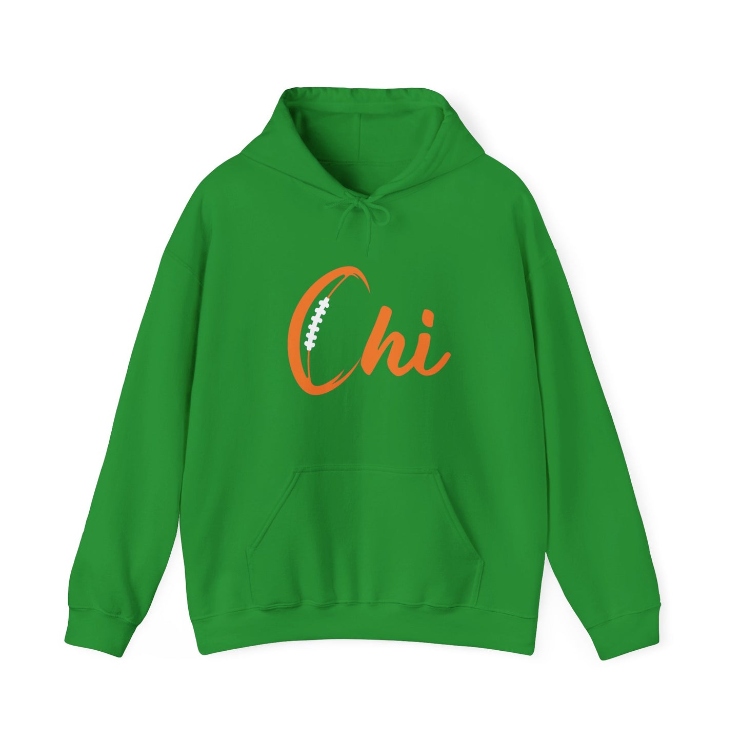 Chi Football/ Orange Unisex Heavy Blend™ Hooded Sweatshirt