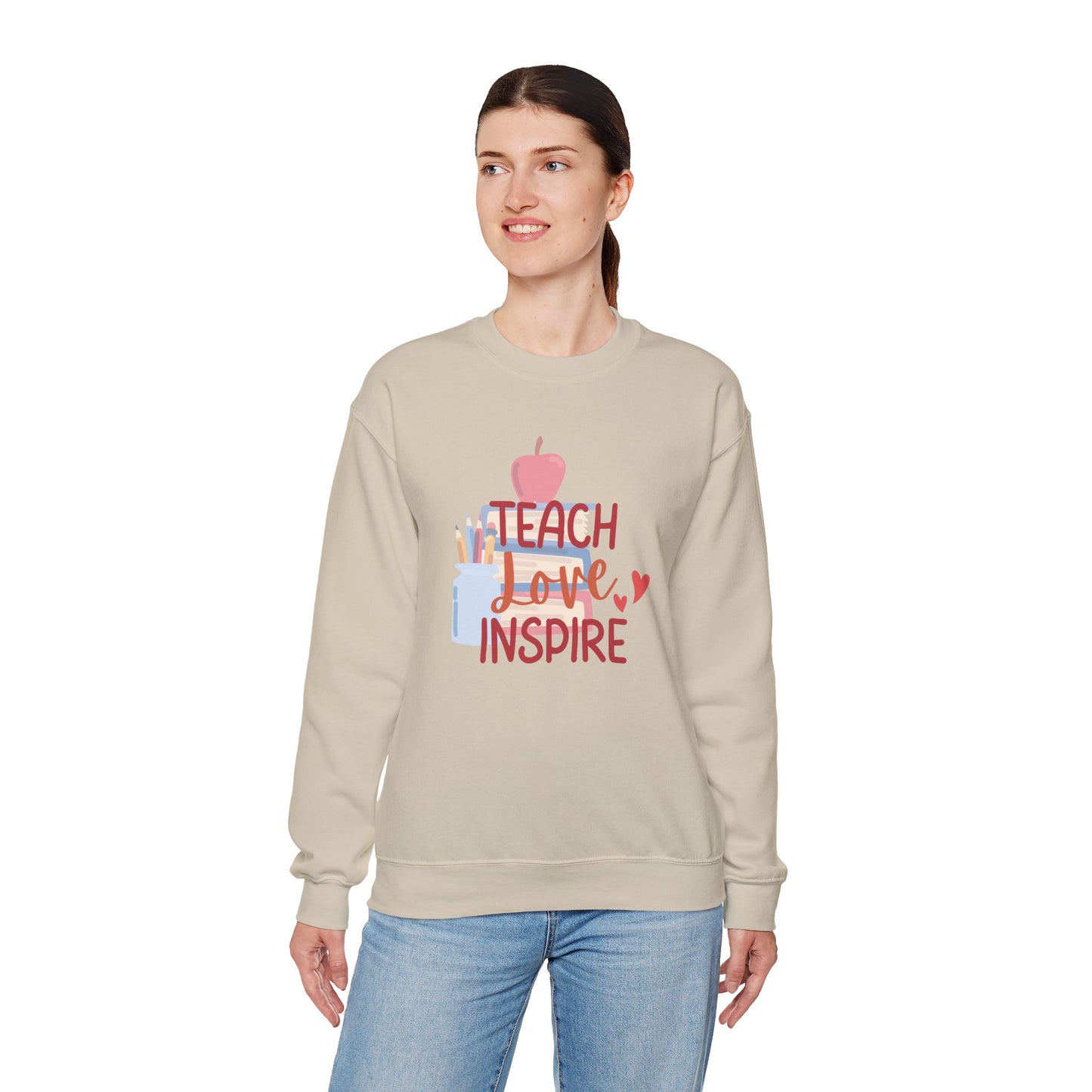 Teach, Love Inspire Unisex Heavy Blend™ Crewneck Sweatshirt