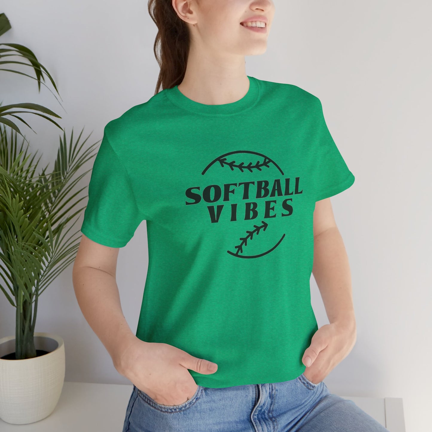 Softball Vibes Unisex Jersey Short Sleeve Tee