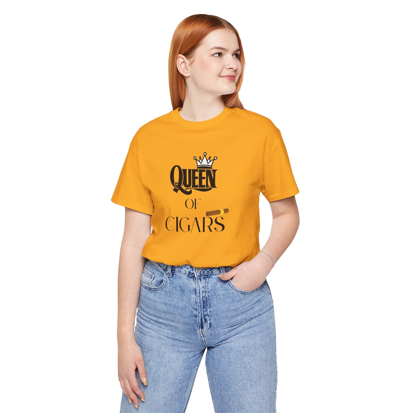 Cigars/ Queen of Cigars Unisex Jersey Short Sleeve Tee
