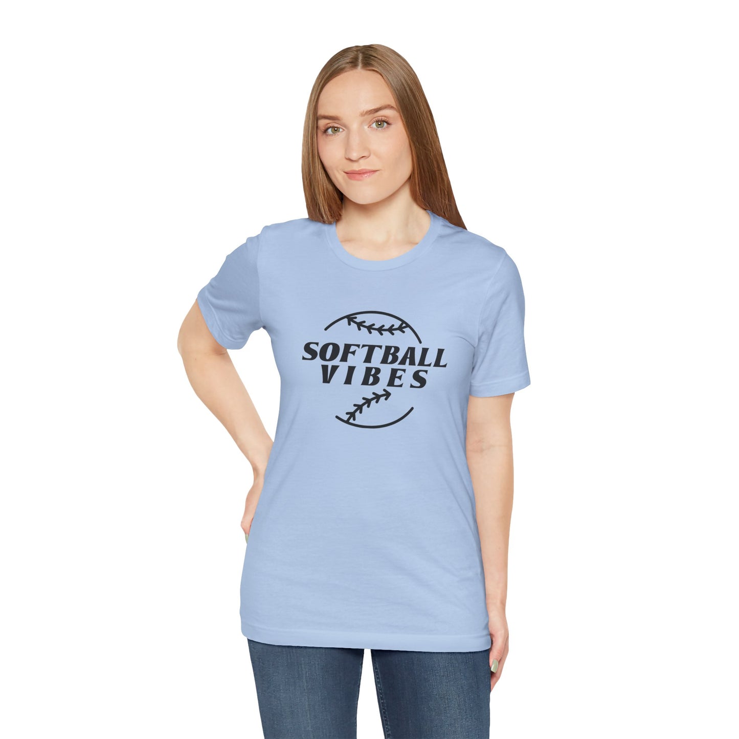 Softball Vibes Unisex Jersey Short Sleeve Tee