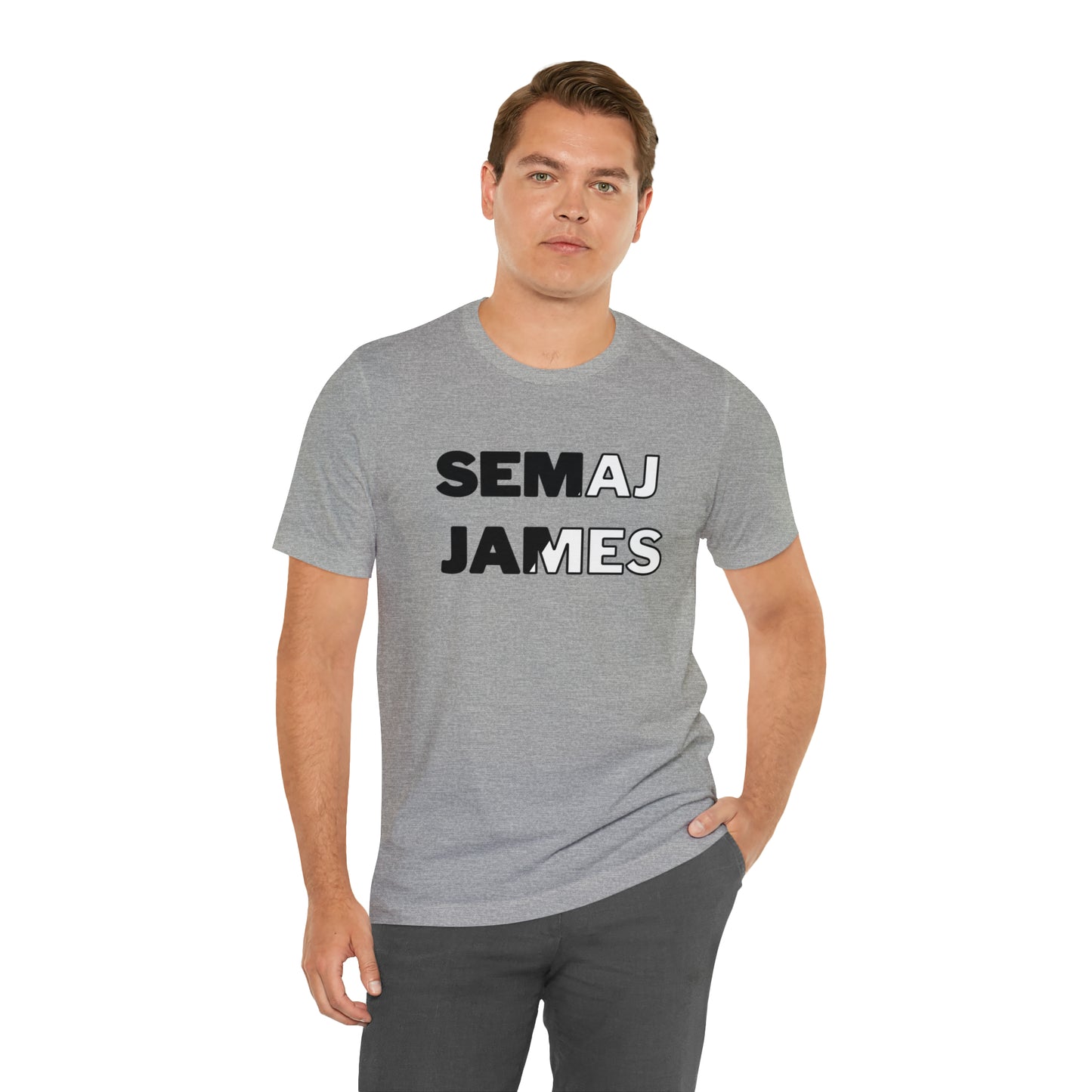 Semaj James Black & White Unisex Jersey Short Sleeve Tee