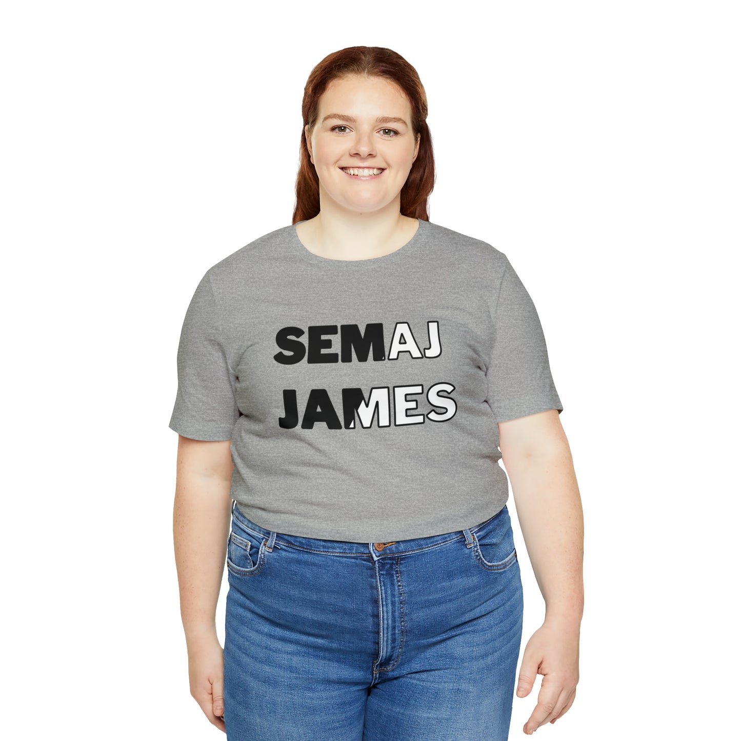 Semaj James Black & White Unisex Jersey Short Sleeve Tee