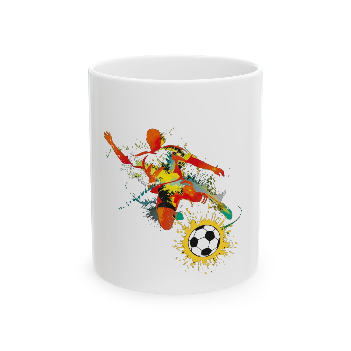 Soccer Ceramic Mug, (11oz, 15oz)