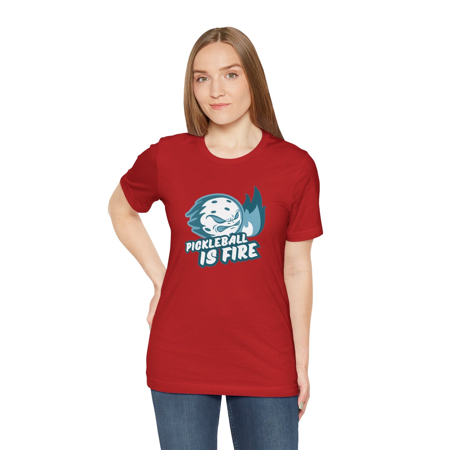 Pickleball Is Fire Unisex Jersey Short Sleeve Tee