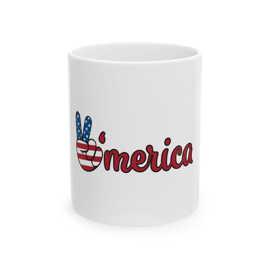 America Ceramic Mug, (11oz, 15oz)