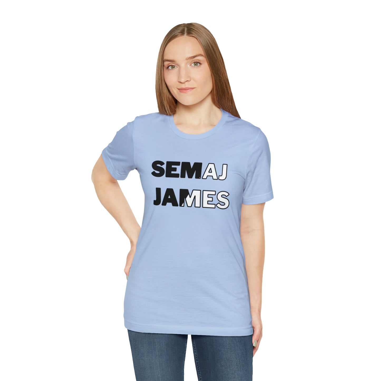 Semaj James Black & White Unisex Jersey Short Sleeve Tee