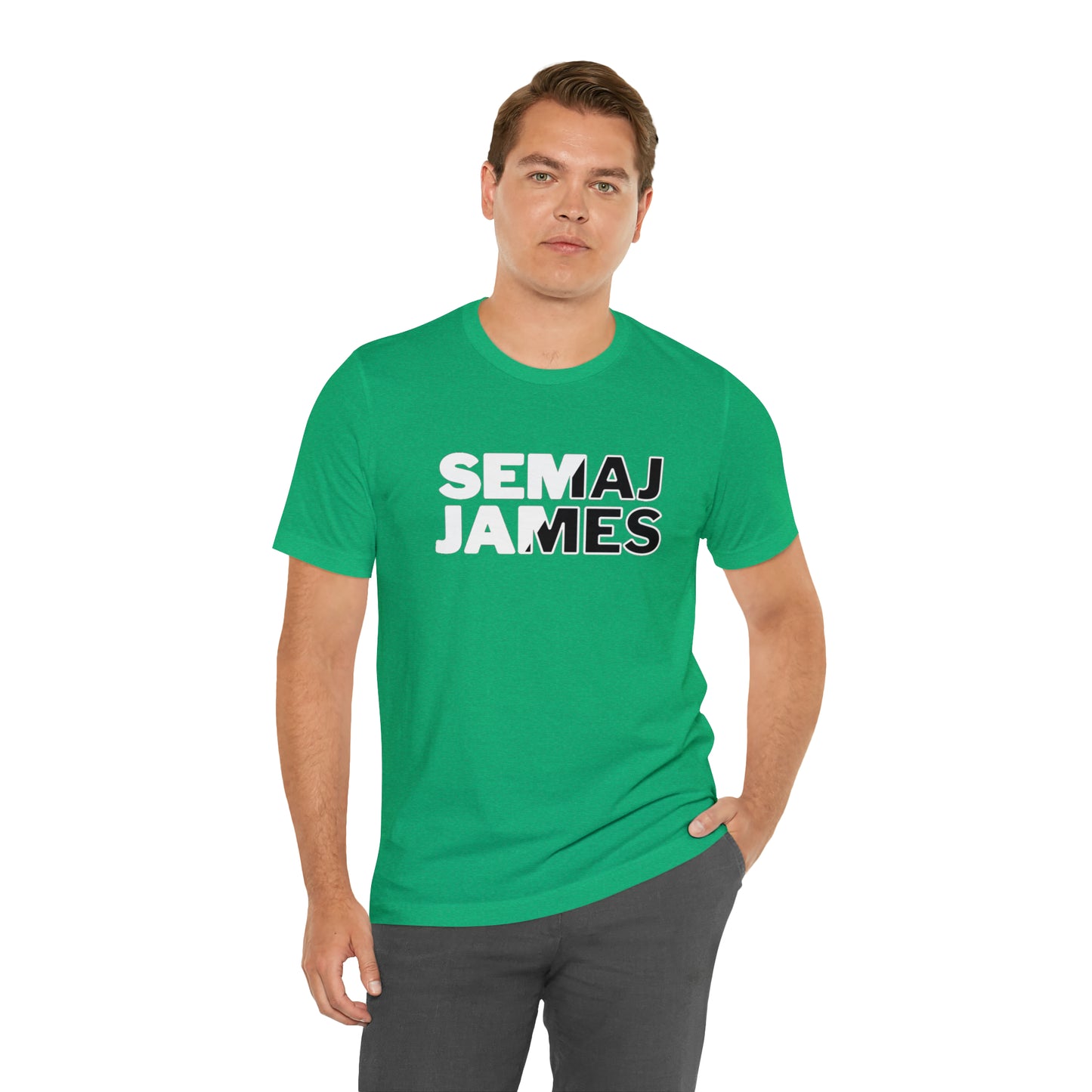 Semaj James Black & White Unisex Jersey Short Sleeve Tee