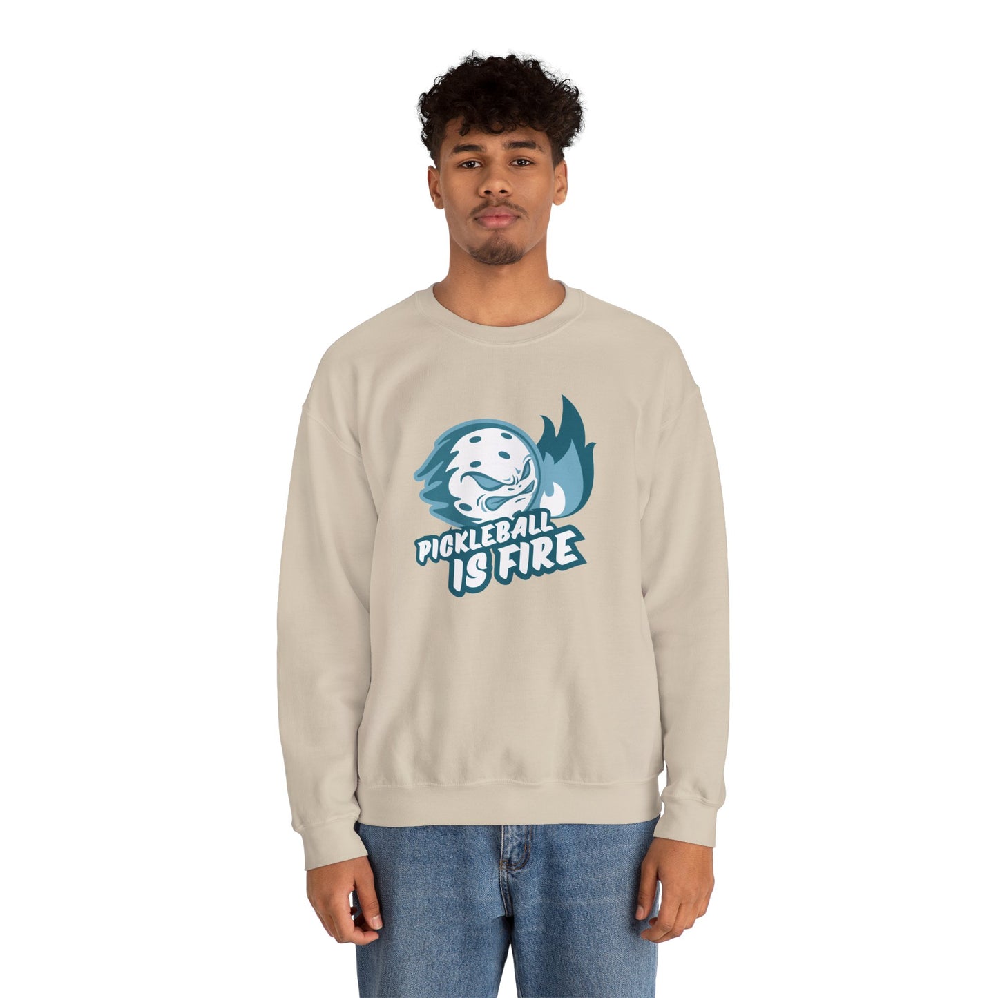 Pickleball is Fire Unisex Heavy Blend™ Crewneck Sweatshirt