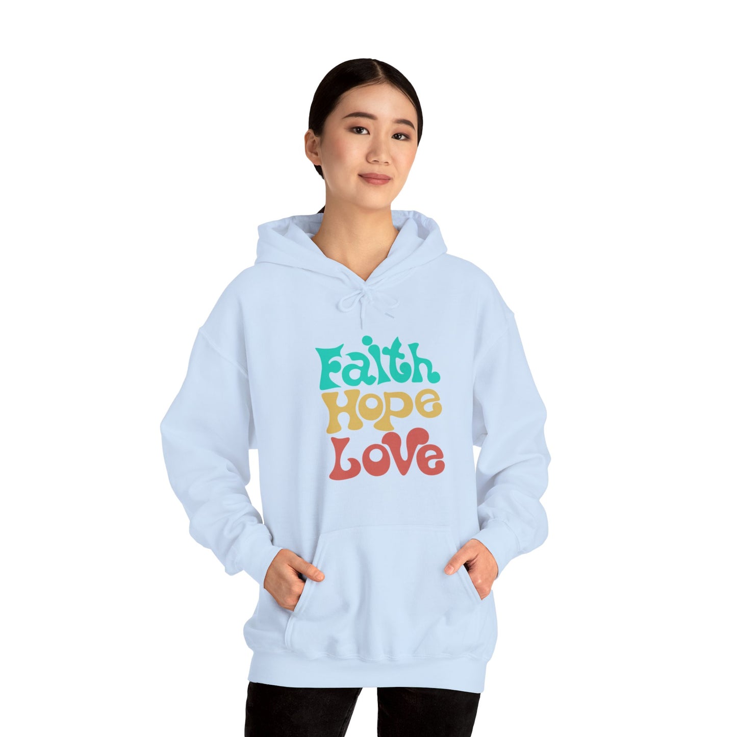 Faith Hope Love Unisex Heavy Blend™ Hooded Sweatshirt