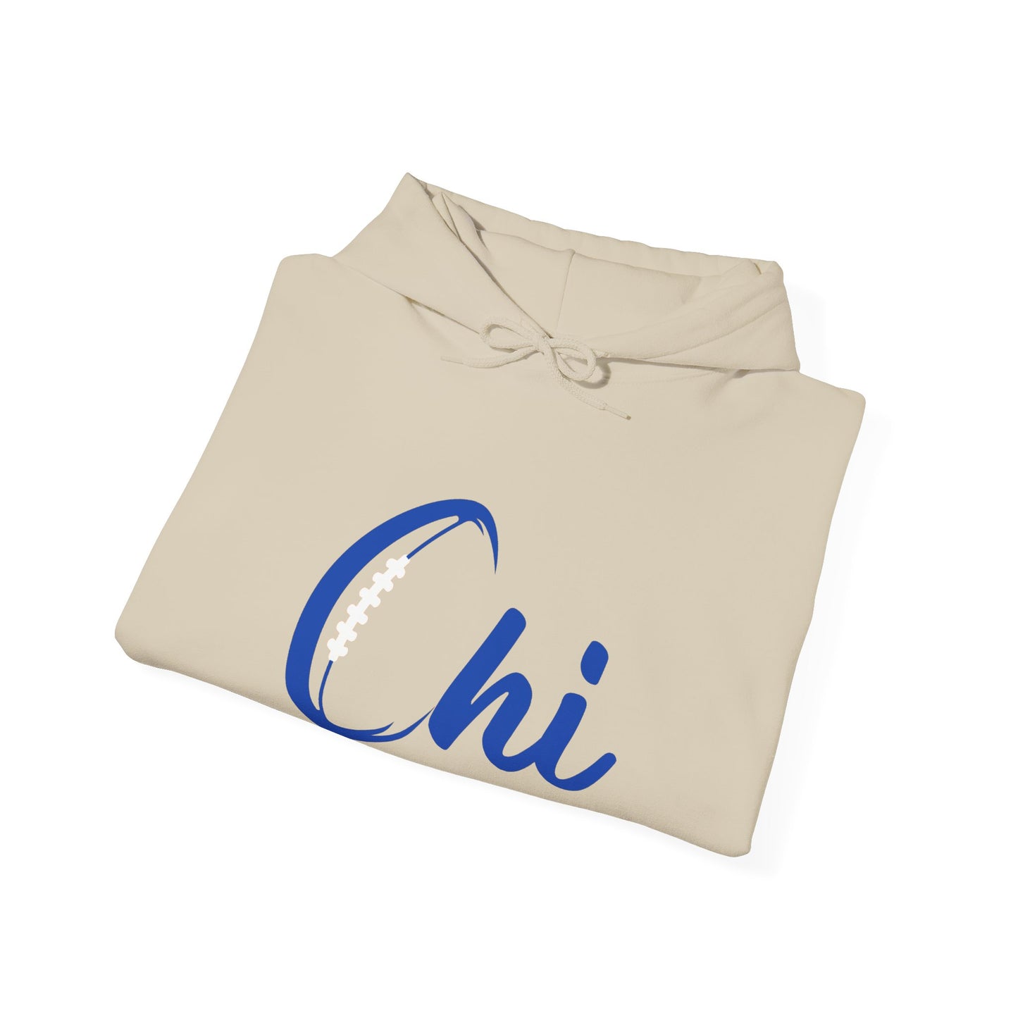 Chi Football/ Blue Unisex Heavy Blend™ Hooded Sweatshirt