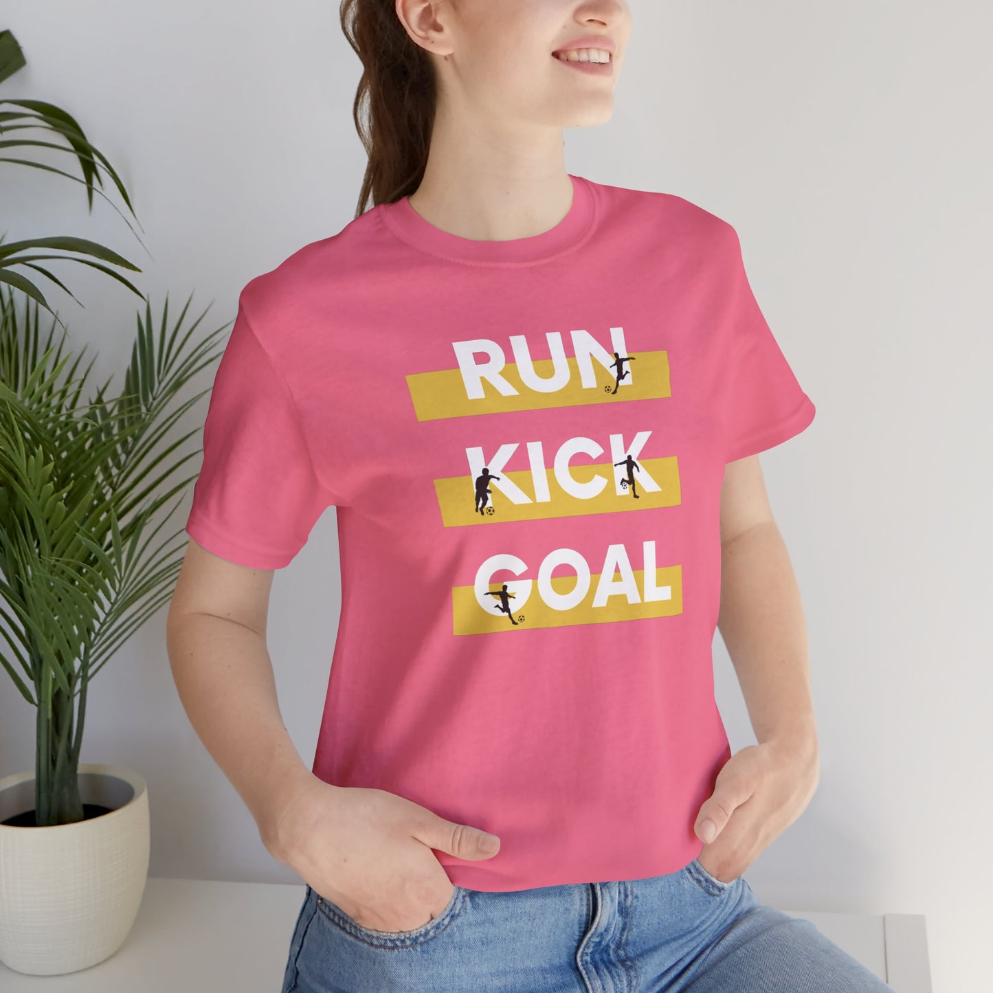 Soccer\ Run Kick Goal Unisex Jersey Short Sleeve Tee