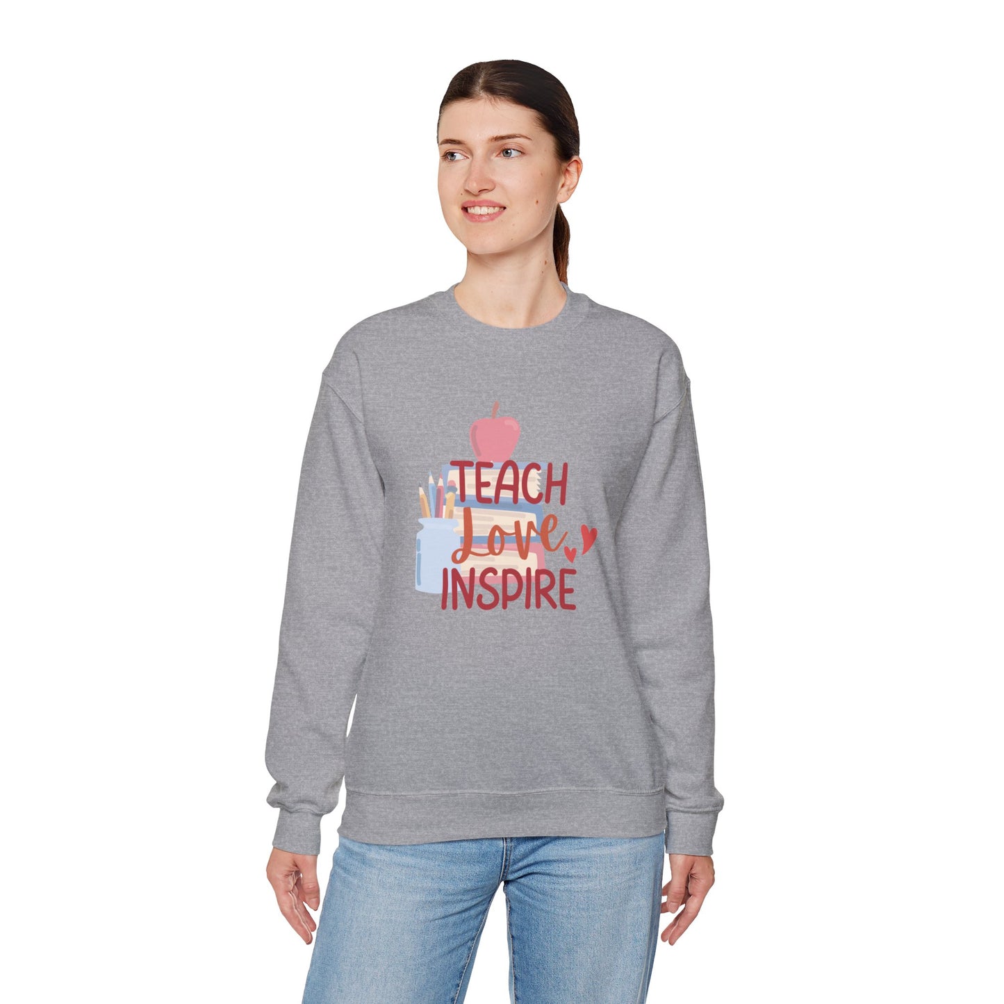 Teach, Love Inspire Unisex Heavy Blend™ Crewneck Sweatshirt