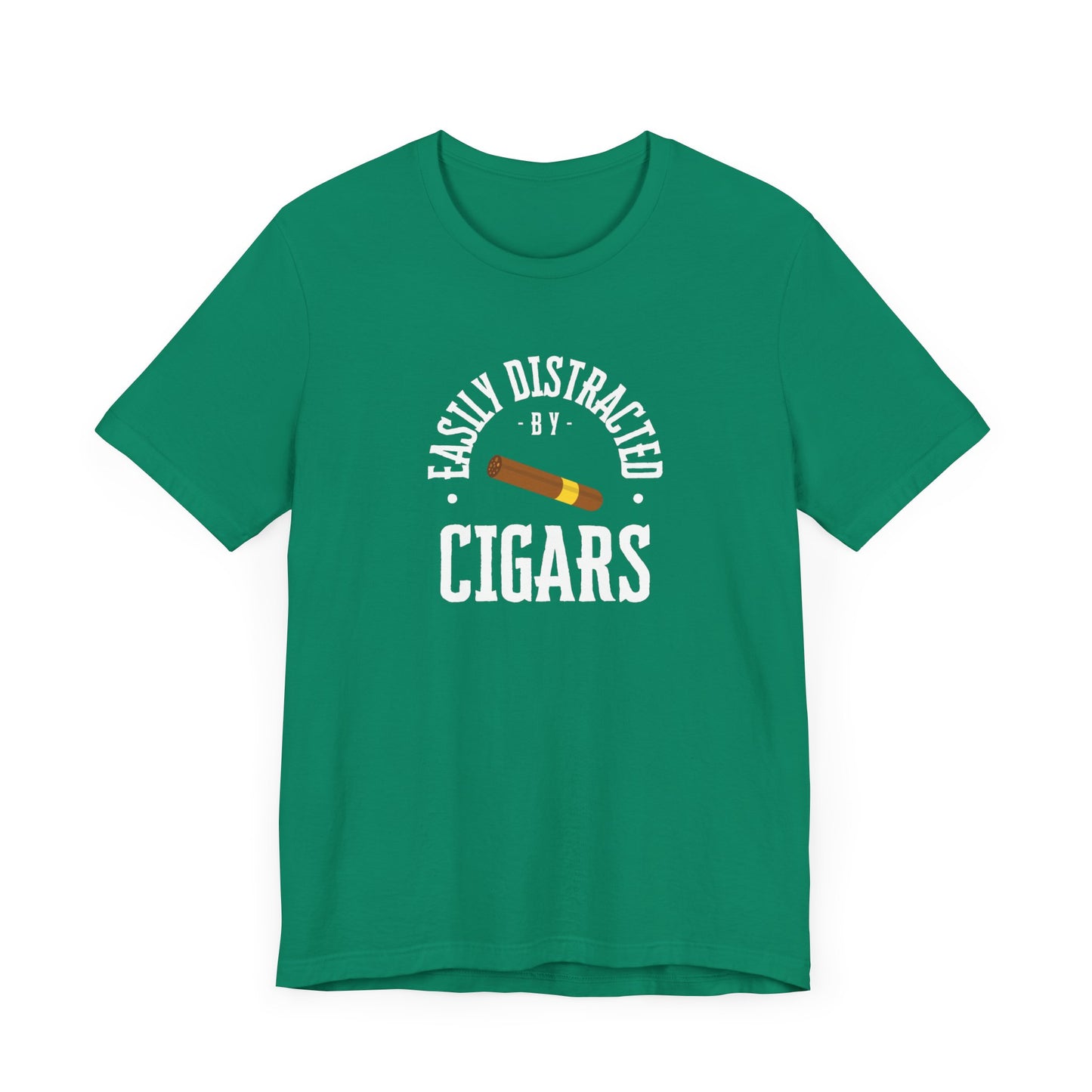 Cigar/ Easily Distracted By Cigars Unisex Jersey Short Sleeve Tee