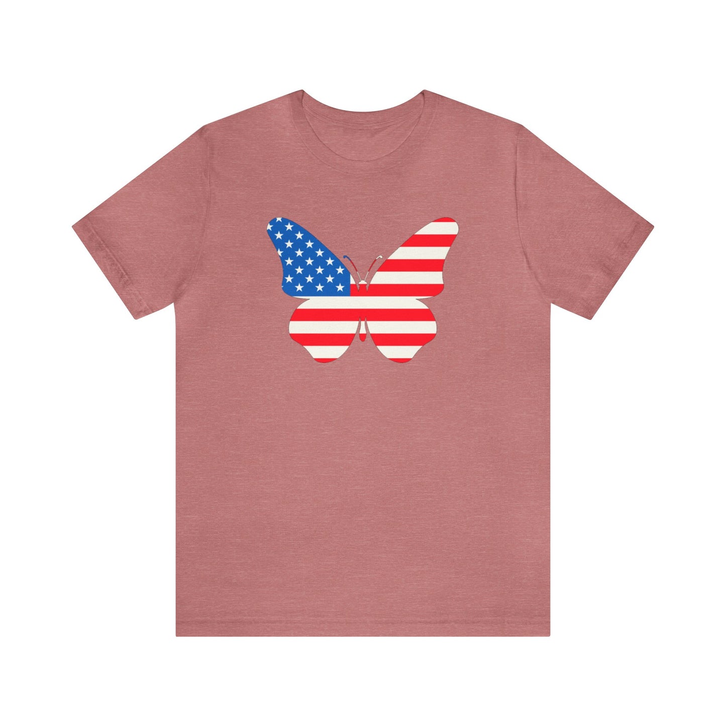 Butterfly Fourth Flag Unisex Jersey Short Sleeve Tee