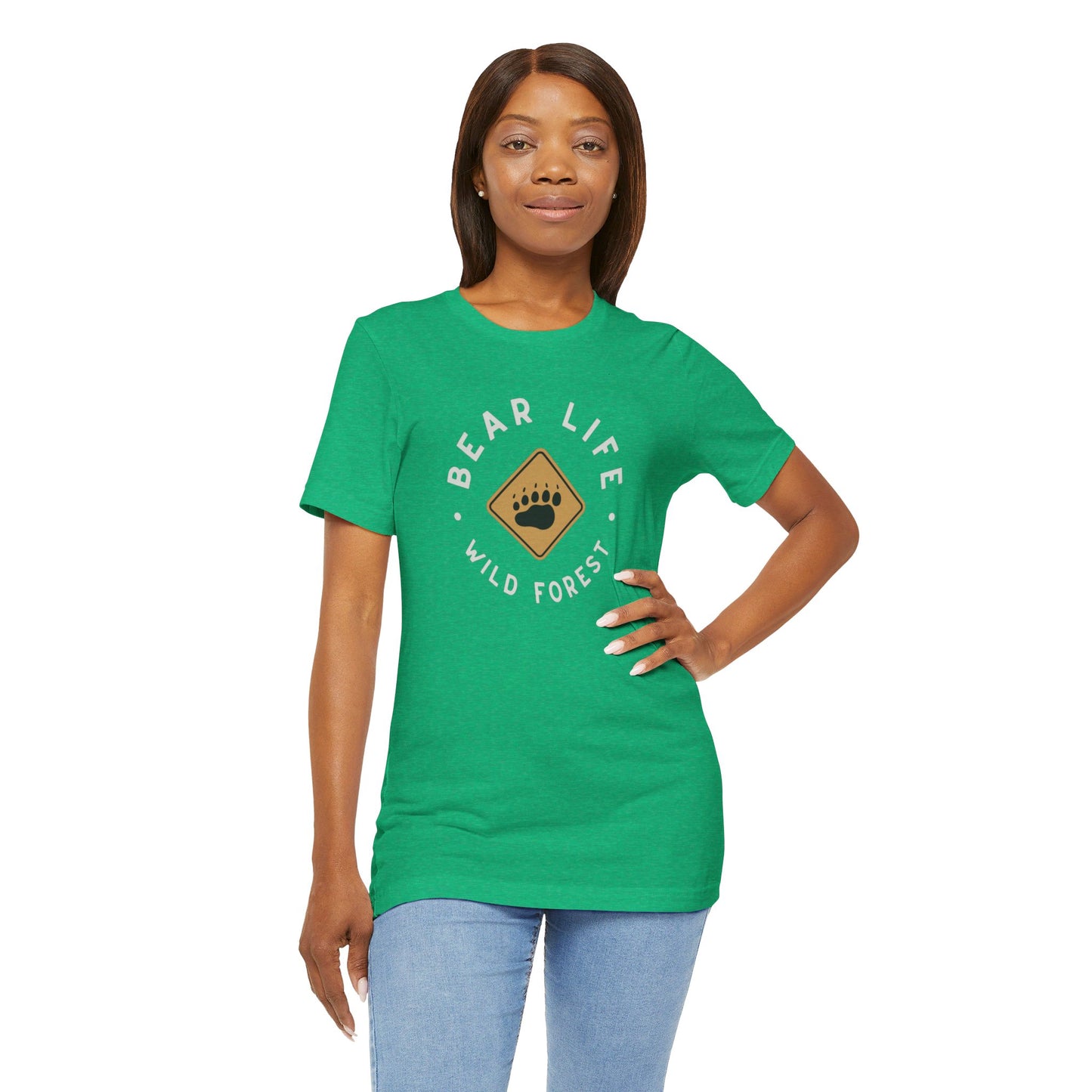 Bear Life Wild Forest Unisex Jersey Short Sleeve Tee