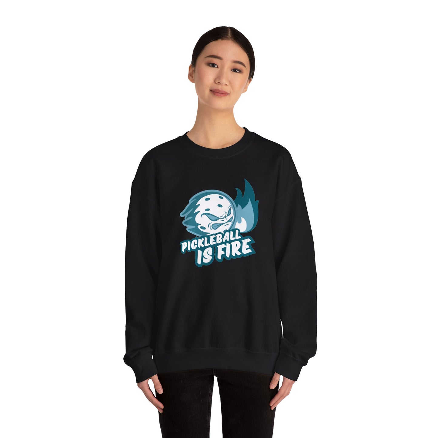 Pickleball is Fire Unisex Heavy Blend™ Crewneck Sweatshirt