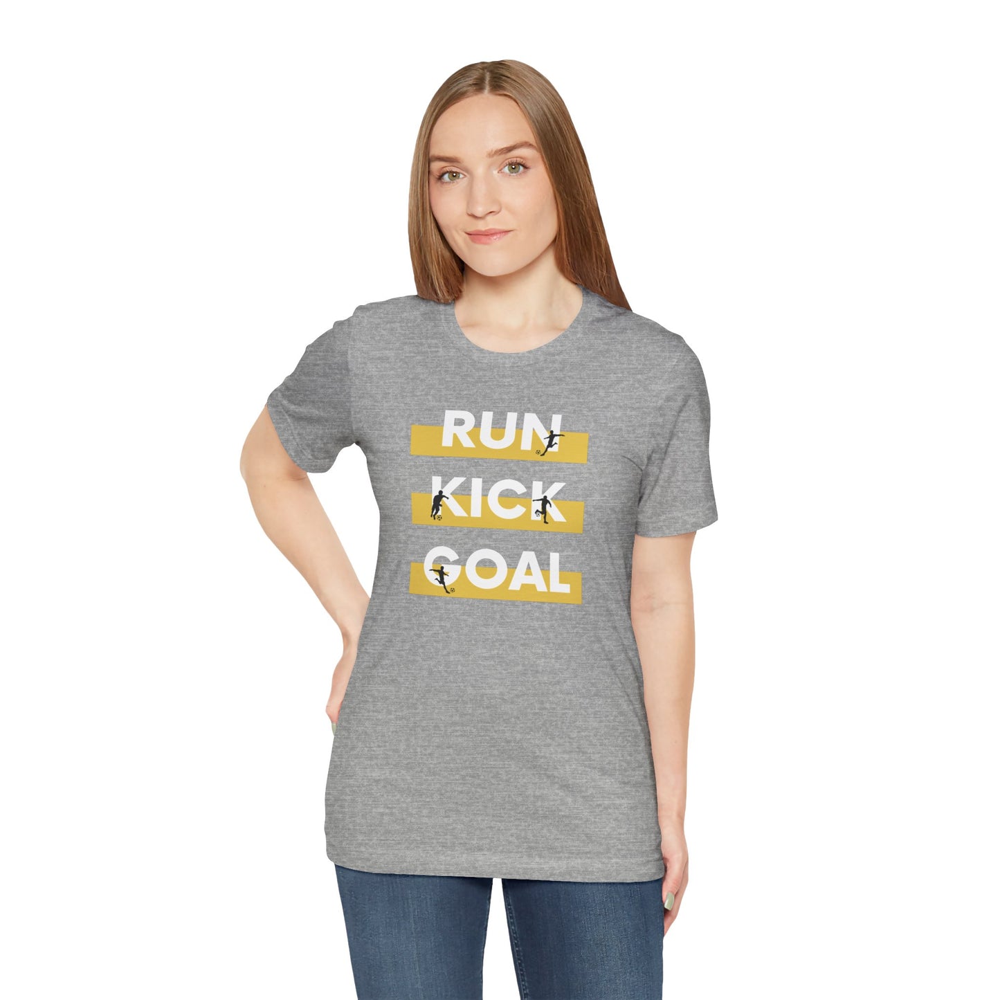 Soccer\ Run Kick Goal Unisex Jersey Short Sleeve Tee