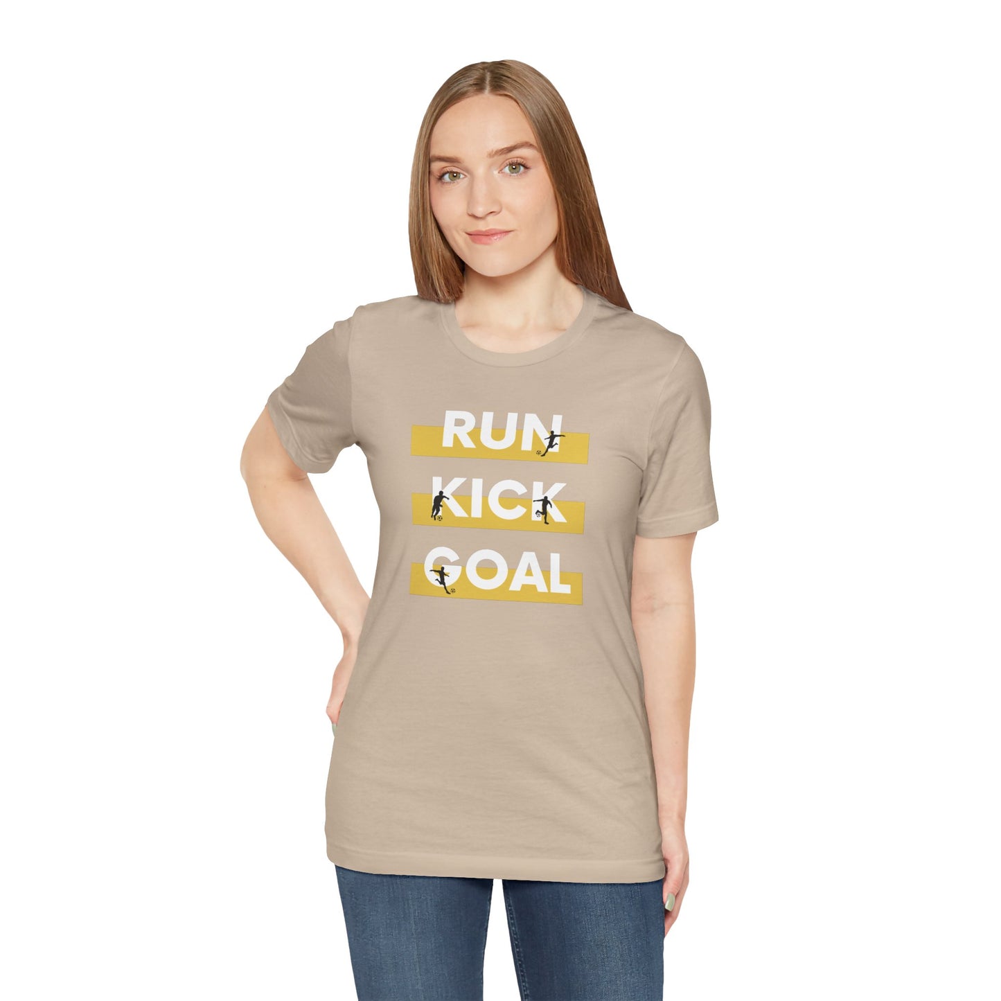 Soccer\ Run Kick Goal Unisex Jersey Short Sleeve Tee