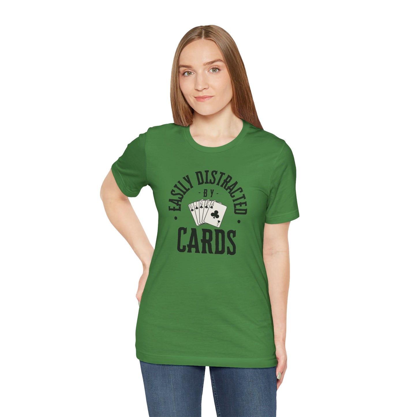 Poker/ Easily Distracted By Cards  Unisex Jersey Short Sleeve Tee