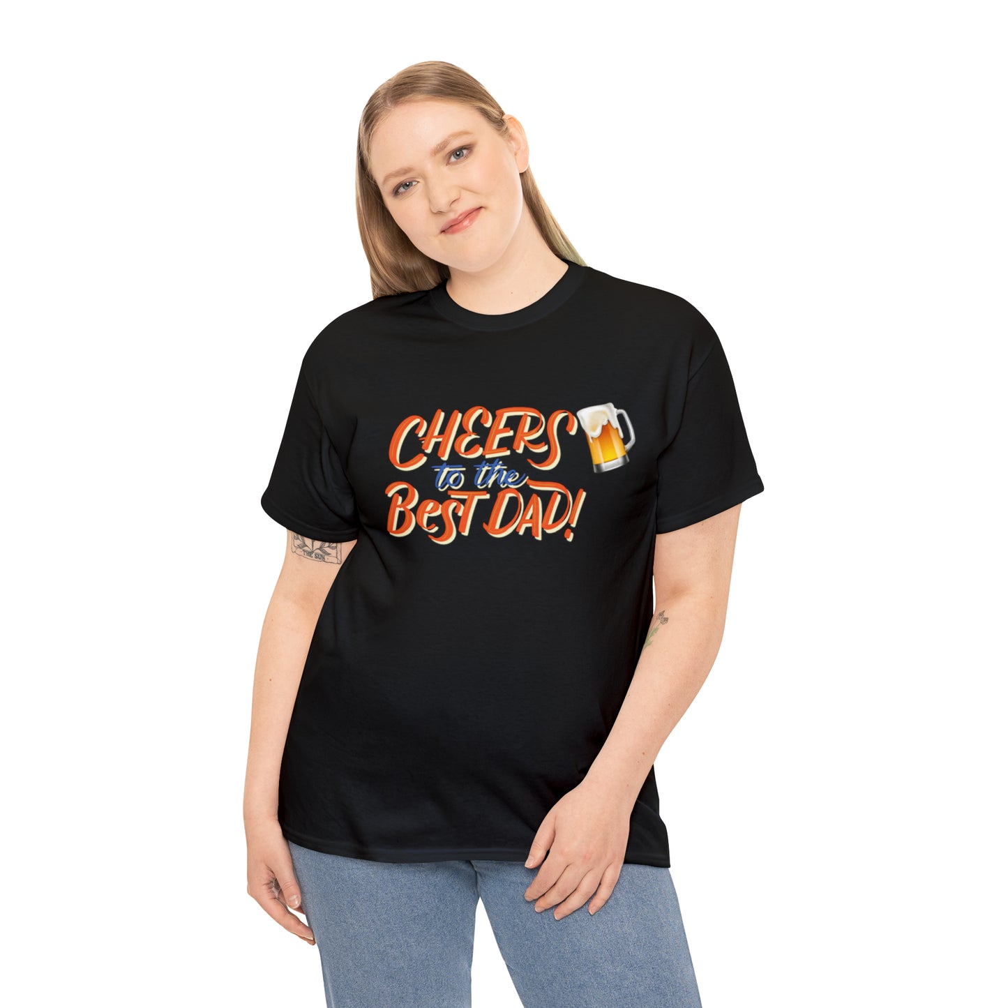 Cheers To Best Dad Ever Unisex Heavy Cotton Tee