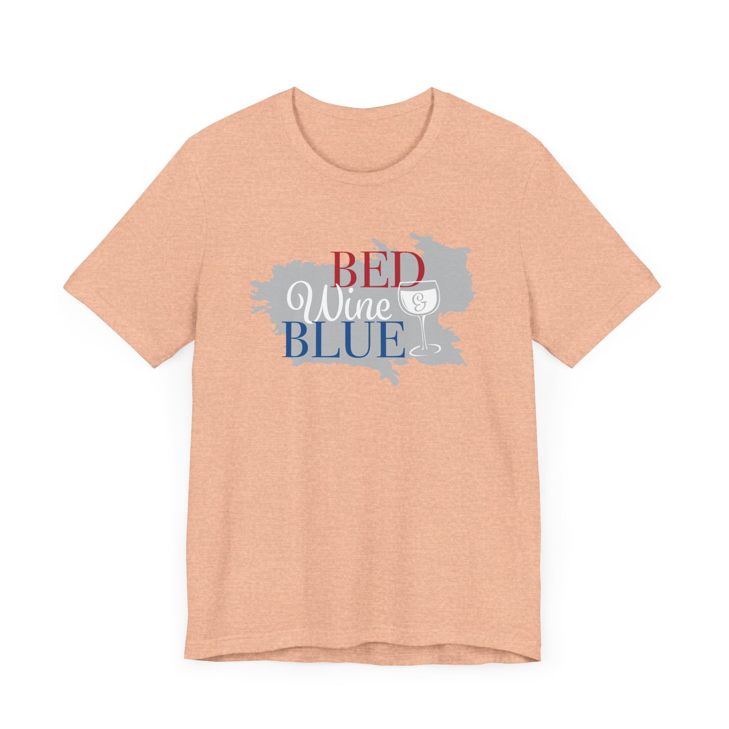 Bed Wine & Blue Unisex Jersey Short Sleeve Tee