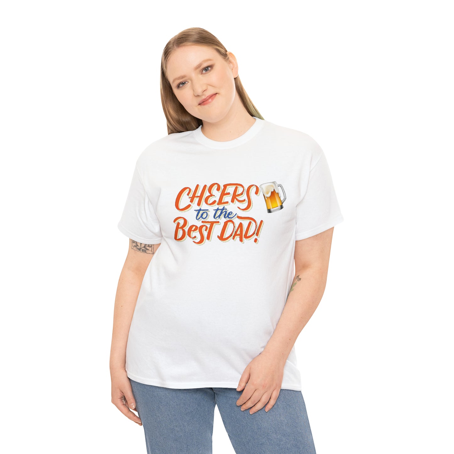 Cheers To Best Dad Ever Unisex Heavy Cotton Tee