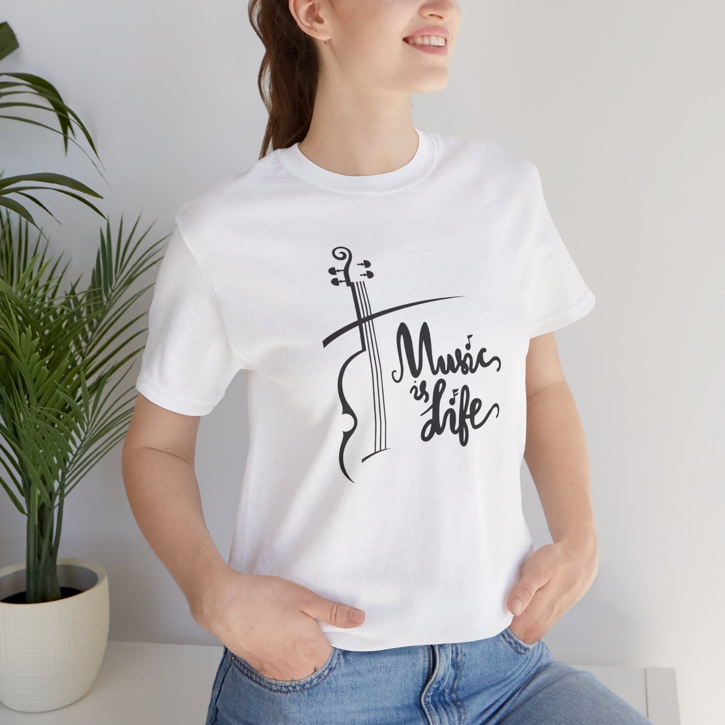 Music Is Life Unisex Jersey Short Sleeve Tee