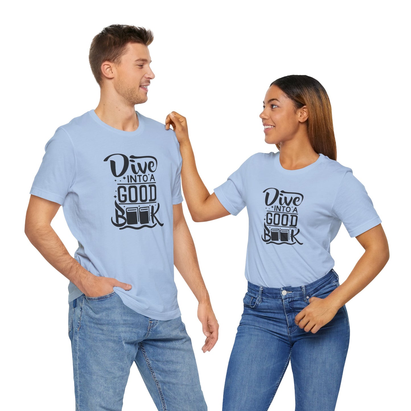 Books/ Dive into a Good Book Unisex Jersey Short Sleeve Tee