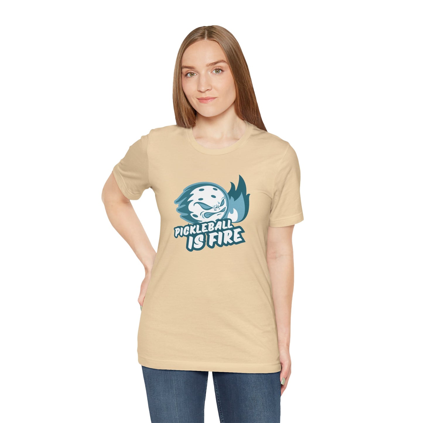 Pickleball Is Fire Unisex Jersey Short Sleeve Tee